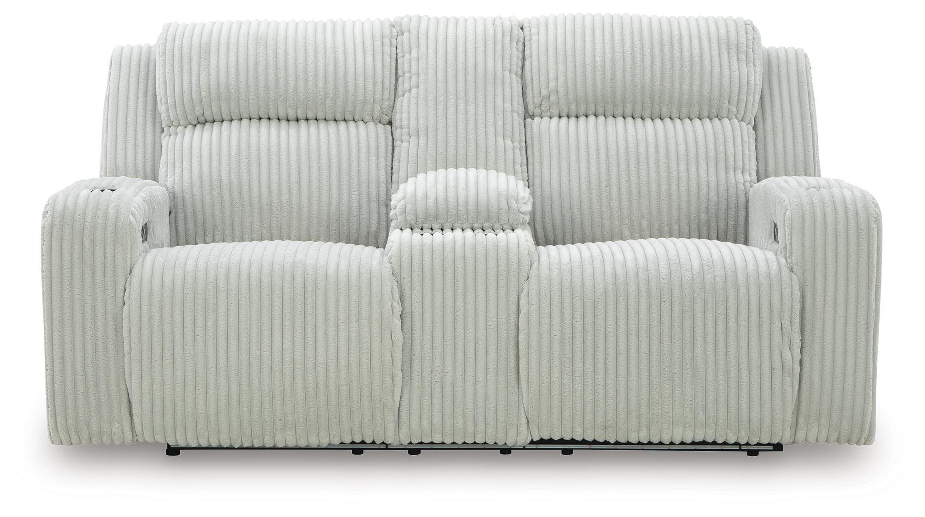 TwinBrooke Power Reclining Loveseat with Console, Alloy, large