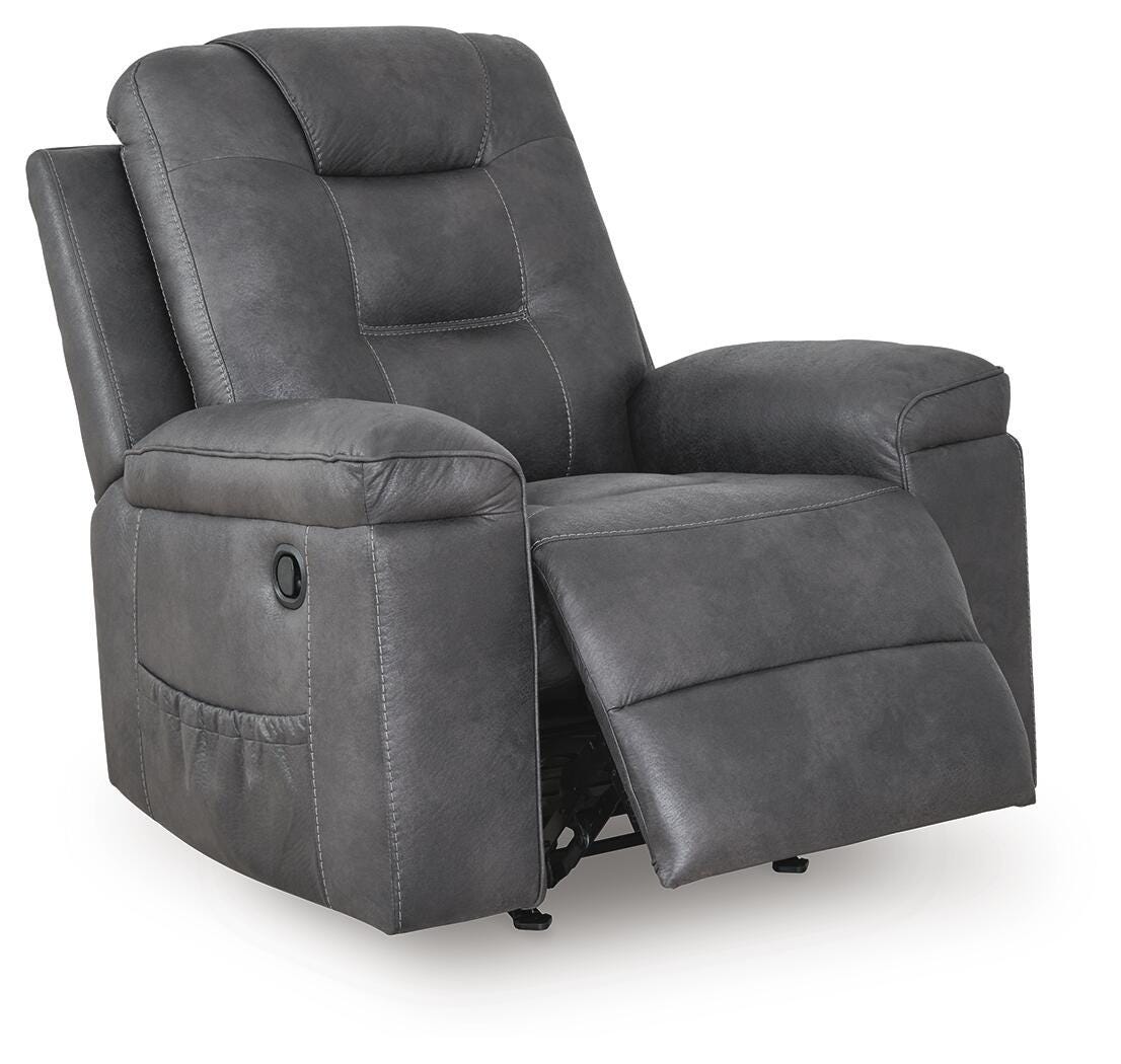 Leather Jutti グレー Windstade Manual Recliner | Ashley