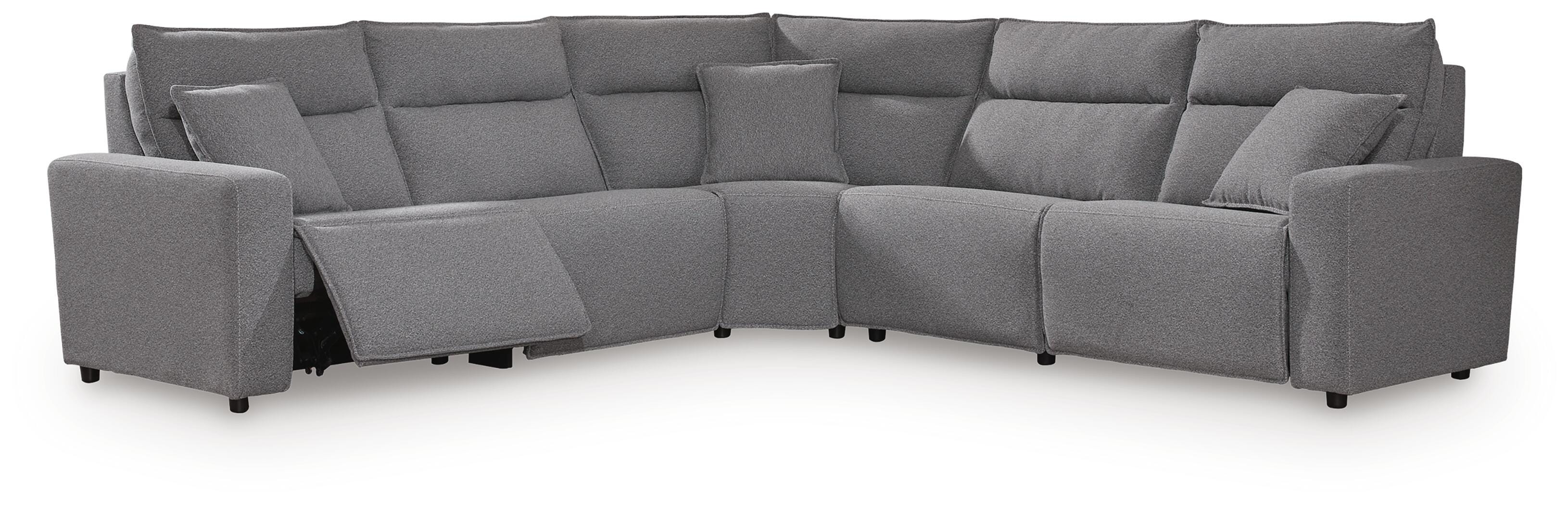 Modmax II 5-Piece Power Reclining Sectional, Salt and Pepper, large