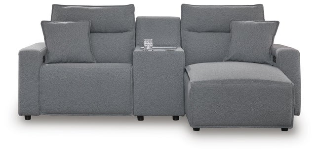 ModMax II 3-Piece Next-Gen Nuvella™ Performance Fabric Dual Power Reclining Modular Sectional with Chaise and Console