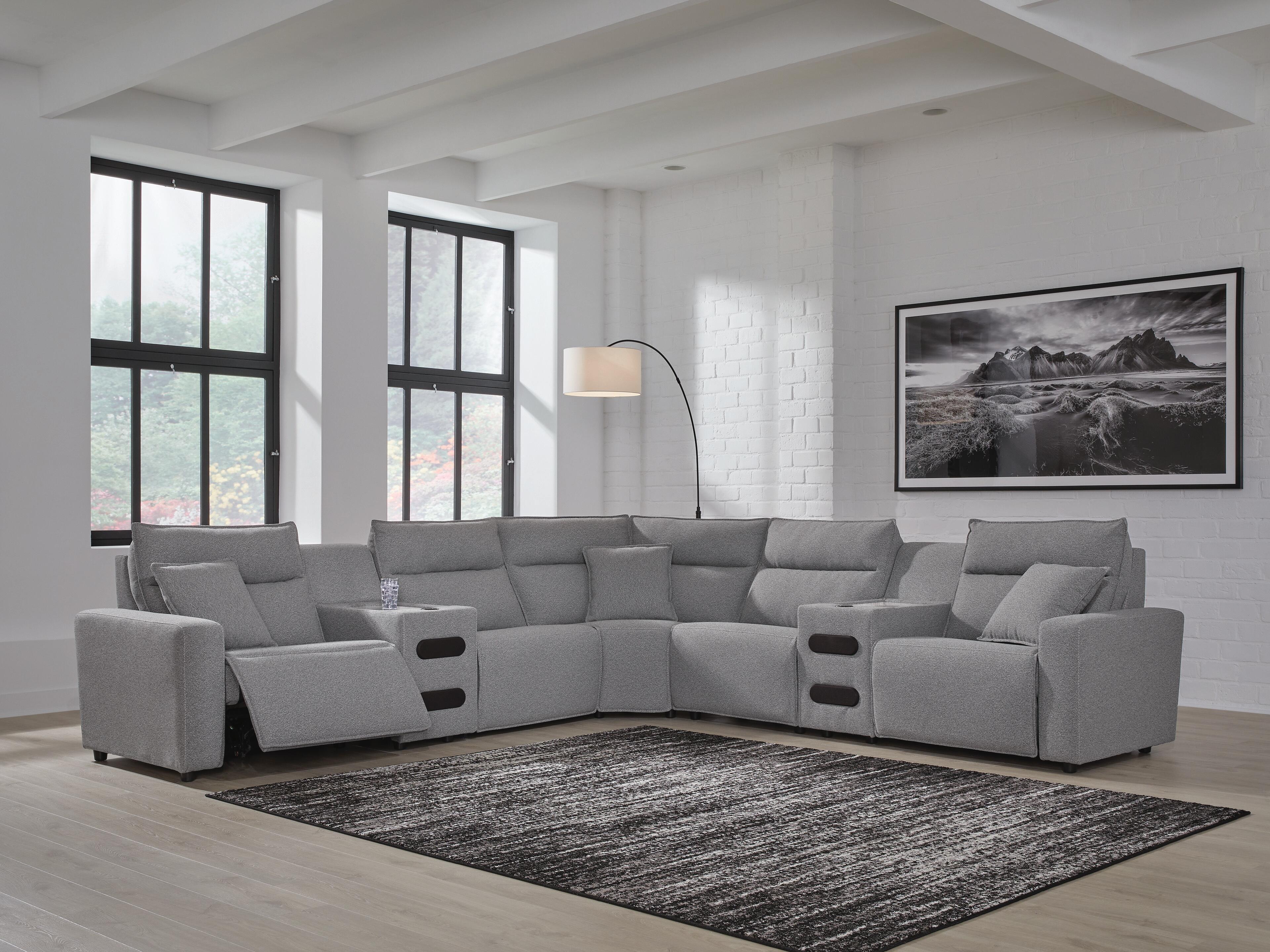 ModMax II 7-Piece Power Reclining Sectional with Audio Consoles - image 1