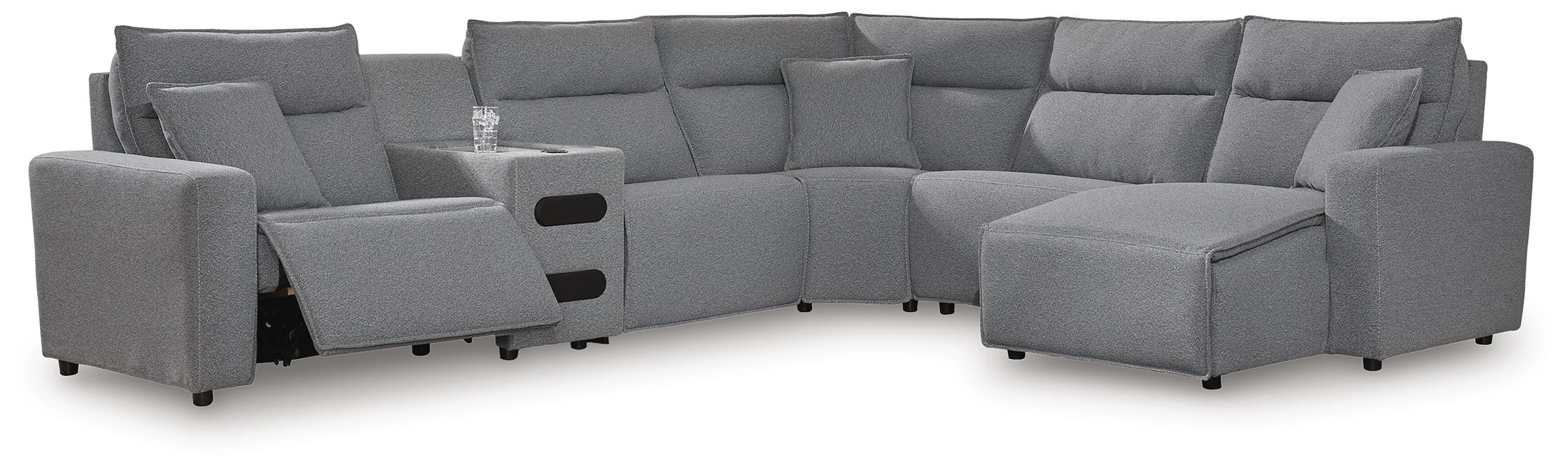 ModMax II 6-Piece Reclining Sectional with Chaise and Audio Console - image 1