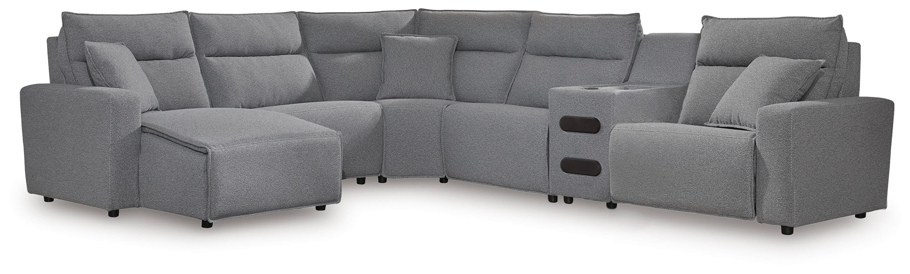 ModMax II 6-Piece Reclining Sectional with Chaise and Audio Console - image 1