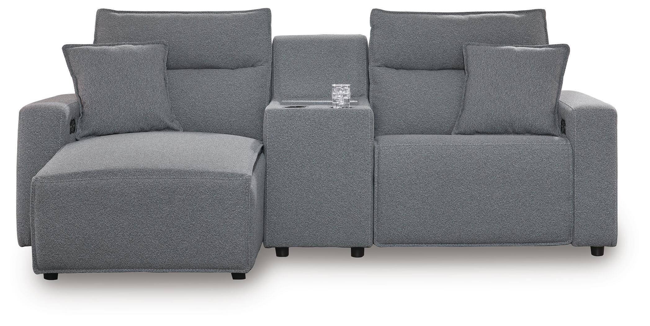 Seccional reclinable eléctrico Modmax II de 3 piezas con chaise y consola - image 1