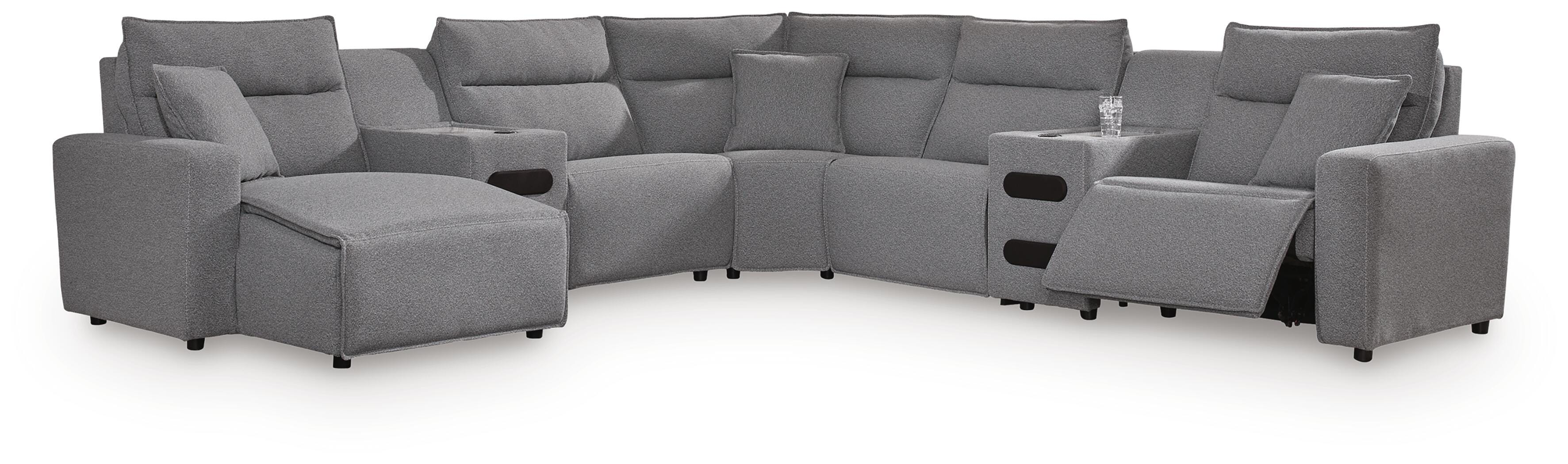 Modmax II 7-Piece Power Reclining Sectional with Chaise and Audio Consoles - image 1