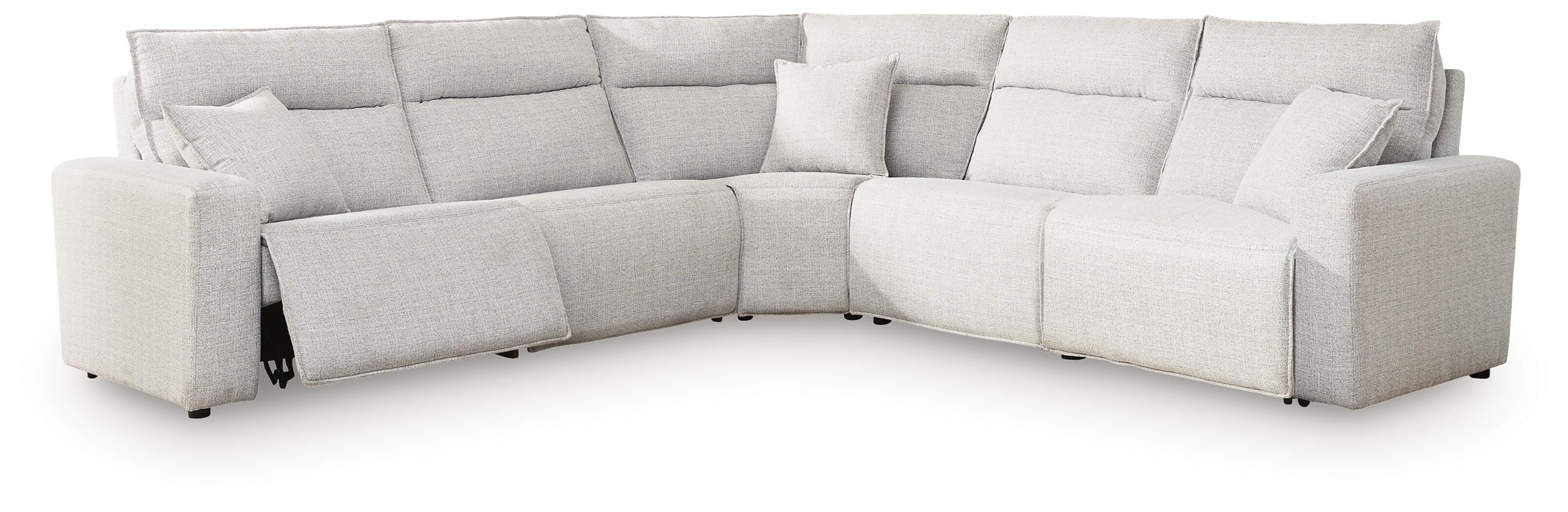 ModMax II 5-Piece Next-Gen Nuvella&trade; Performance Fabric Dual Power Reclining Modular Sectional