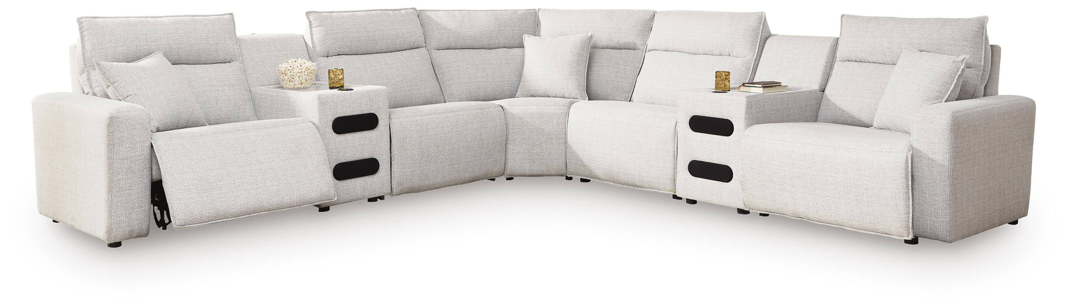 Modmax II 7-Piece Power Reclining Sectional with Chaise and Audio Consoles - image 2