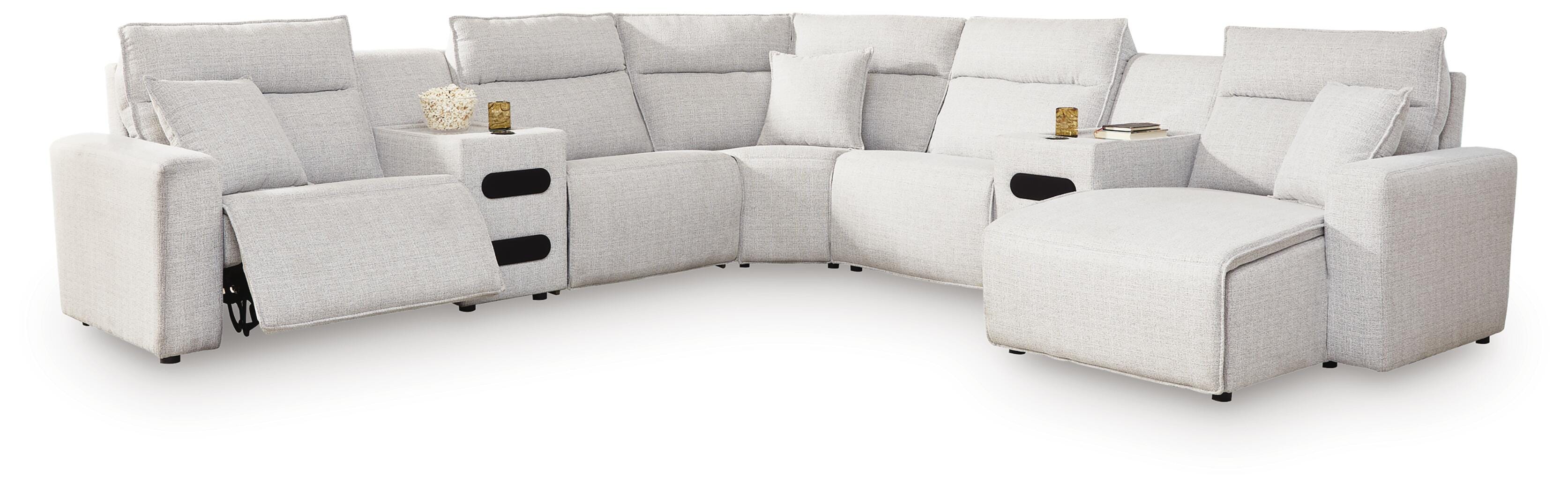 Modmax II 7-Piece Power Reclining Sectional with Chaise and Audio Consoles - image 2