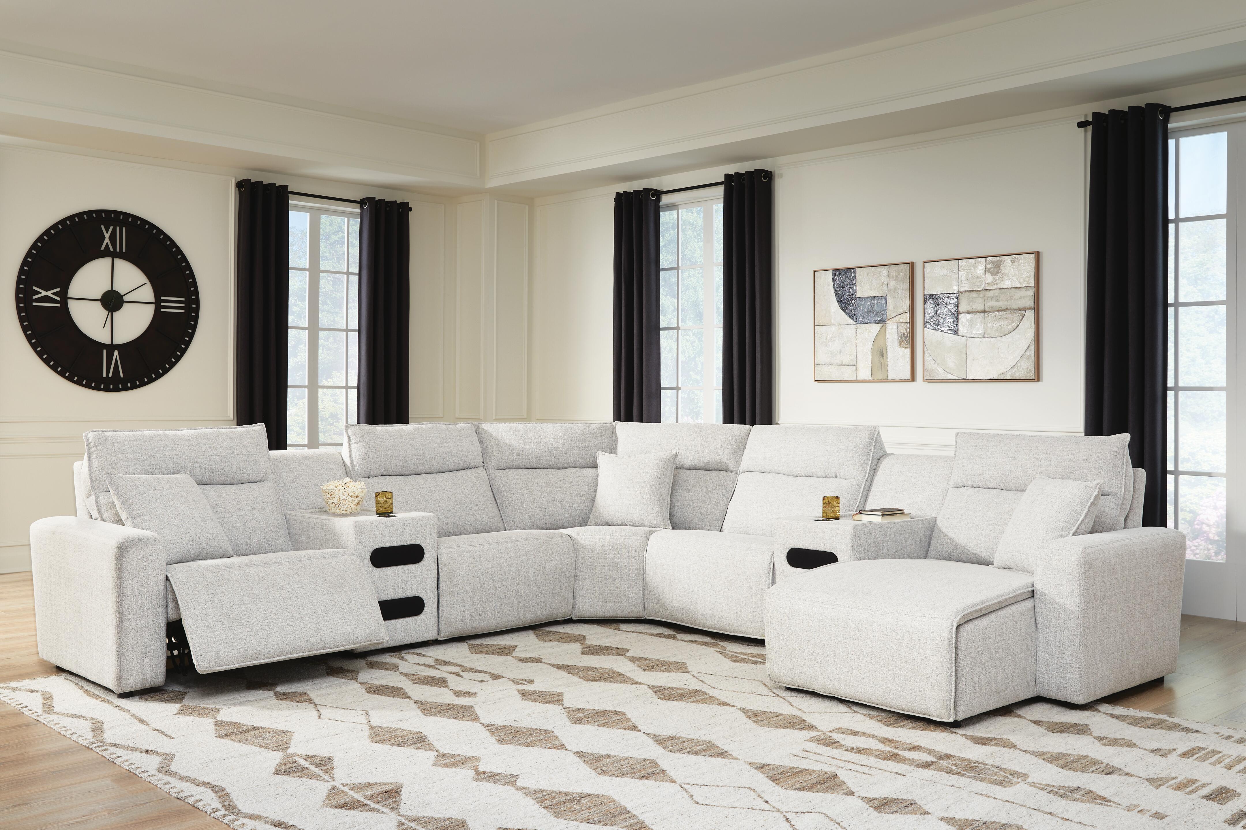 Modmax II 7-Piece Power Reclining Sectional with Chaise and Audio Consoles - image 1