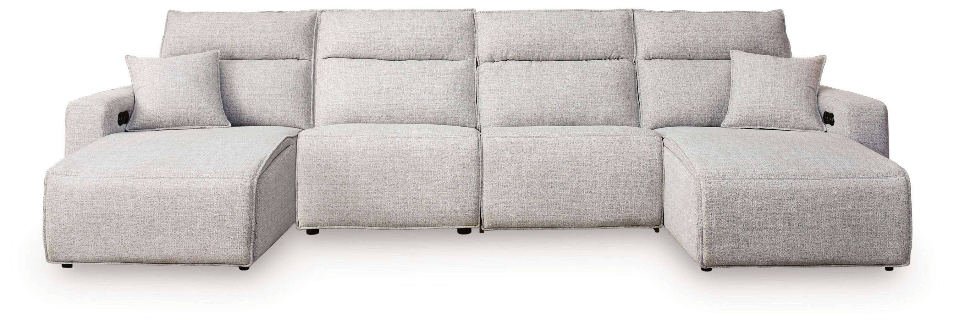 Modmax II 4-Piece Power Reclining Sectional with Chaise, Stone, large