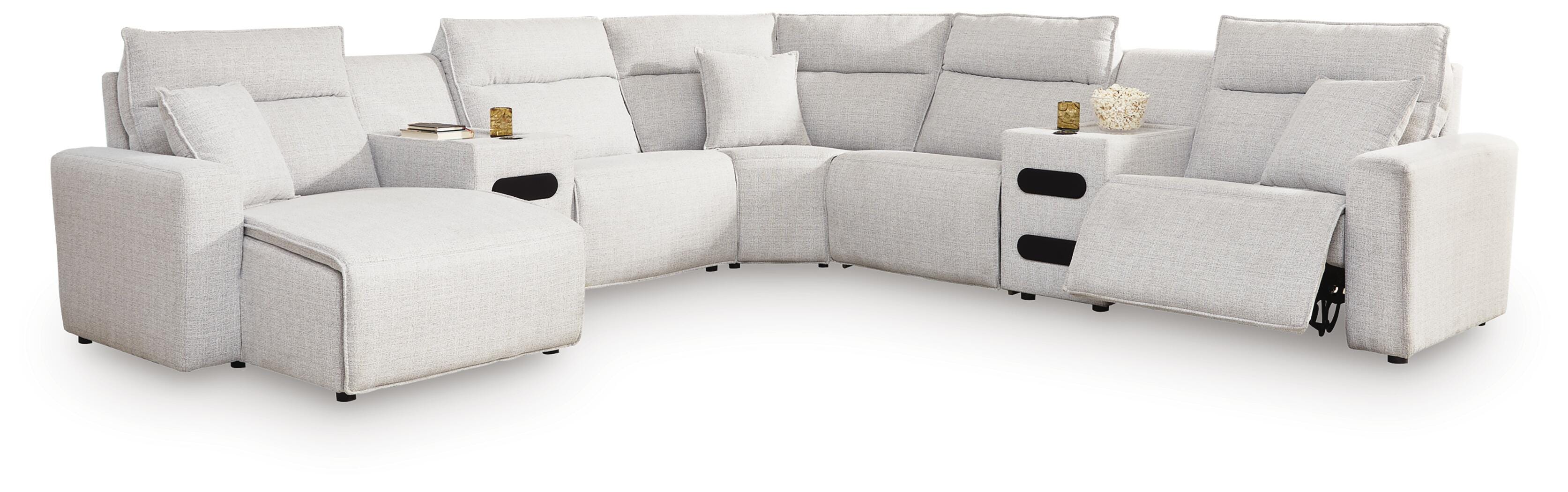 Modmax II 7-Piece Power Reclining Sectional with Chaise and Audio Consoles - image 1