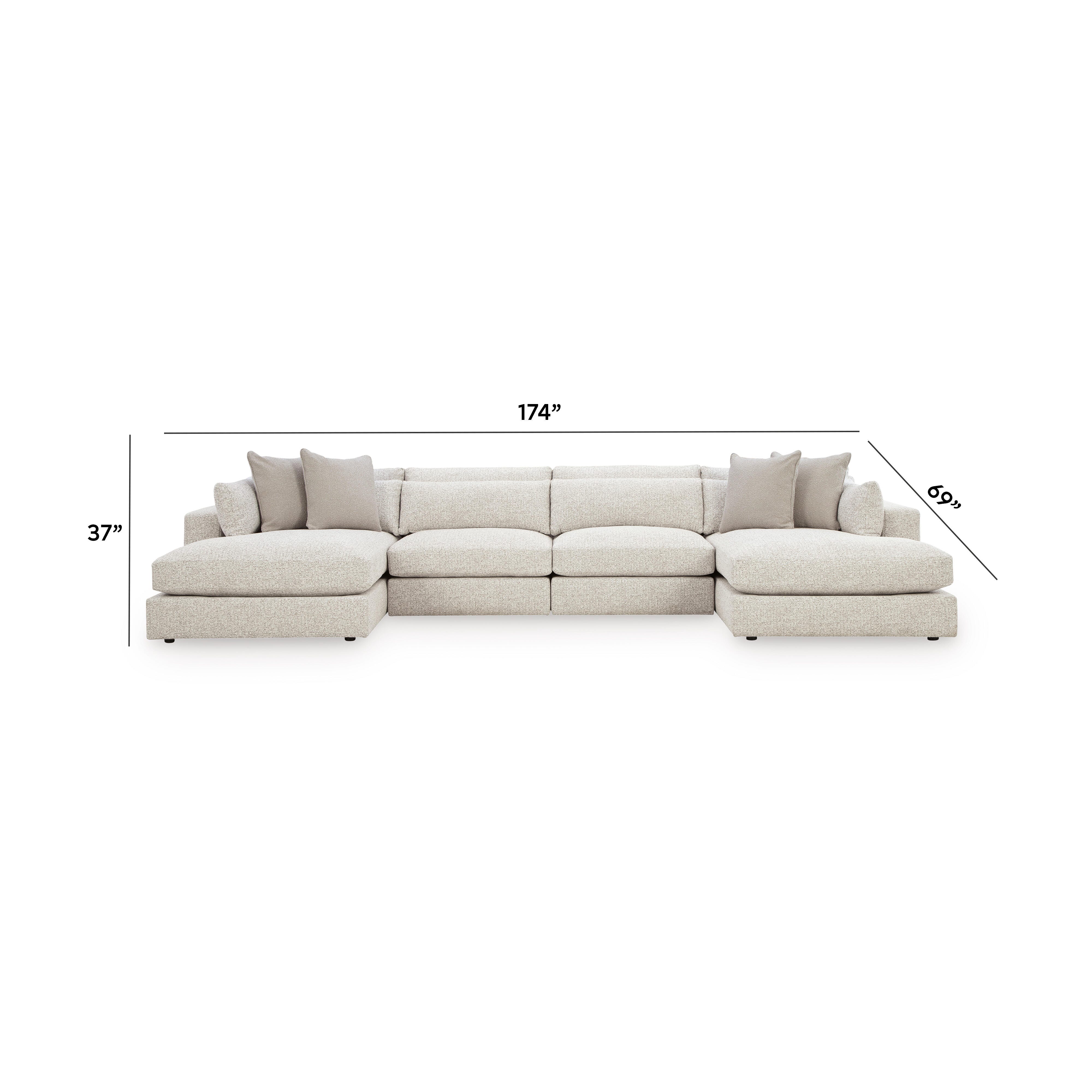 Stonecroft Manor 4-Piece Double Chaise Sectional, , large