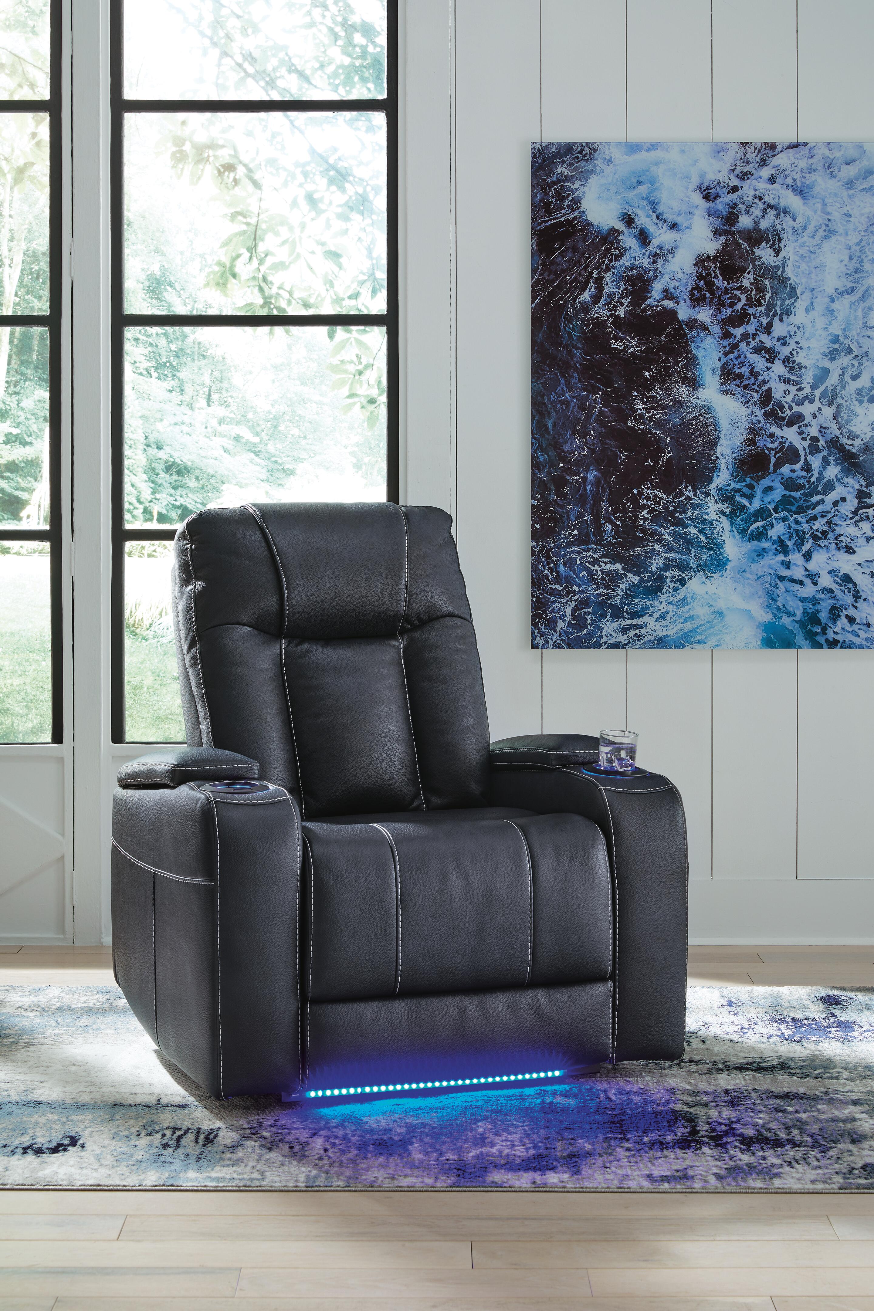Feazada Power Recliner, Sapphire, rollover