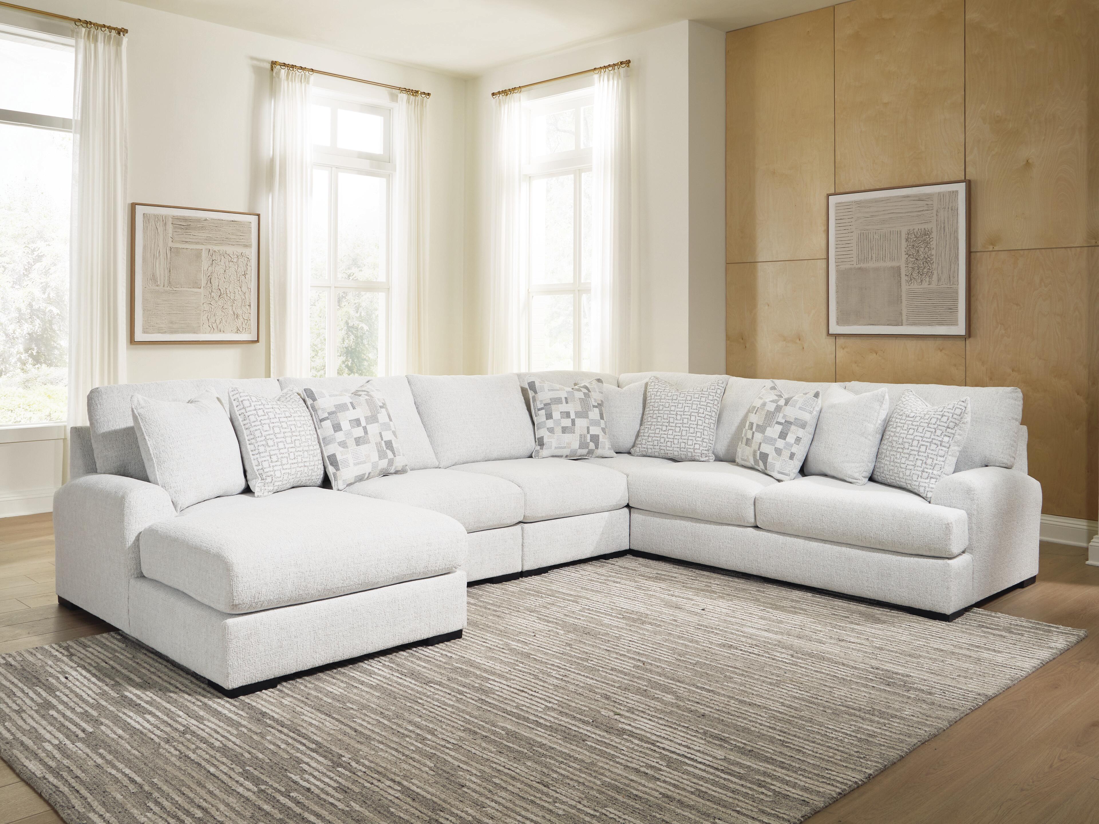 Wynncroft Manor 5-Piece Sectional with Chaise, Chalk, large