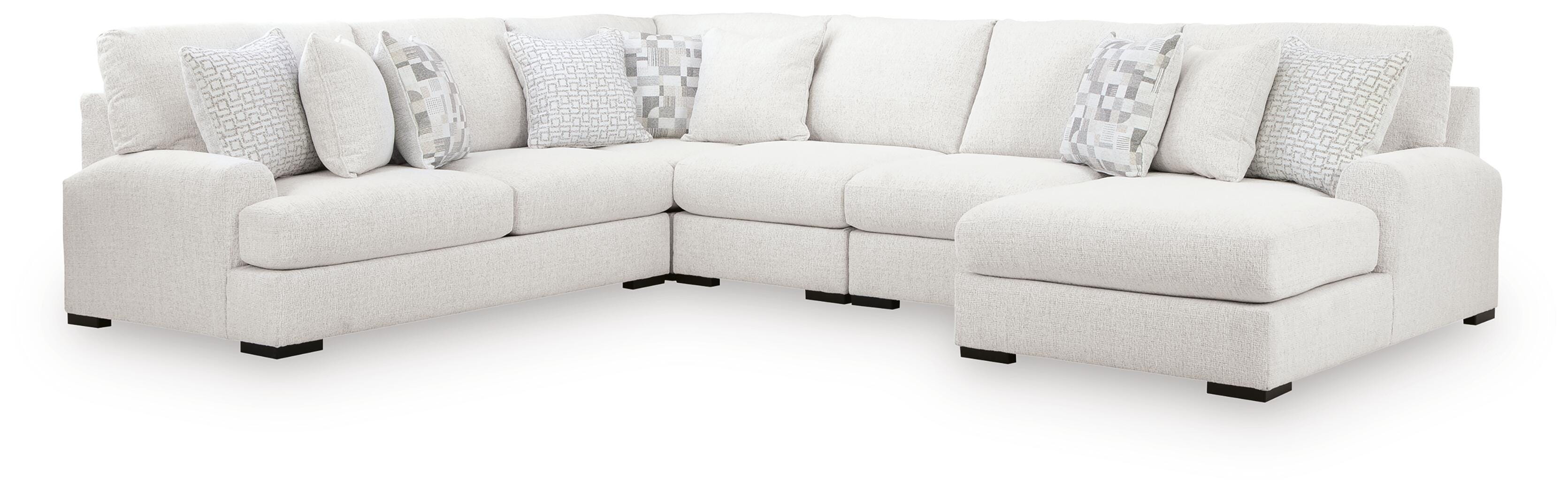 Wynncroft Manor 5-Piece Sectional with Chaise, Chalk, large