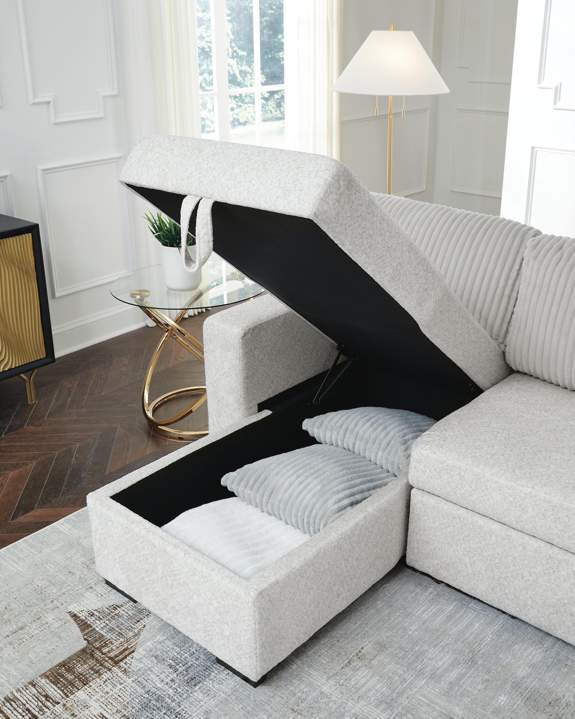 Poppleton 2-Piece Sectional with Pop Up Sleeper and Chaise, , large
