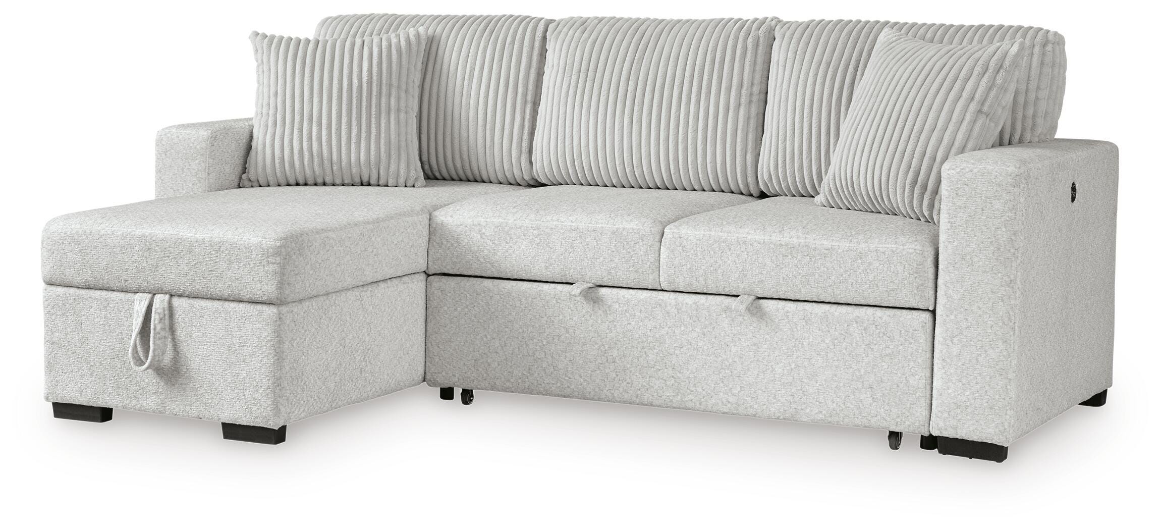 Poppleton 2-Piece Sectional with Pop Up Sleeper and Chaise