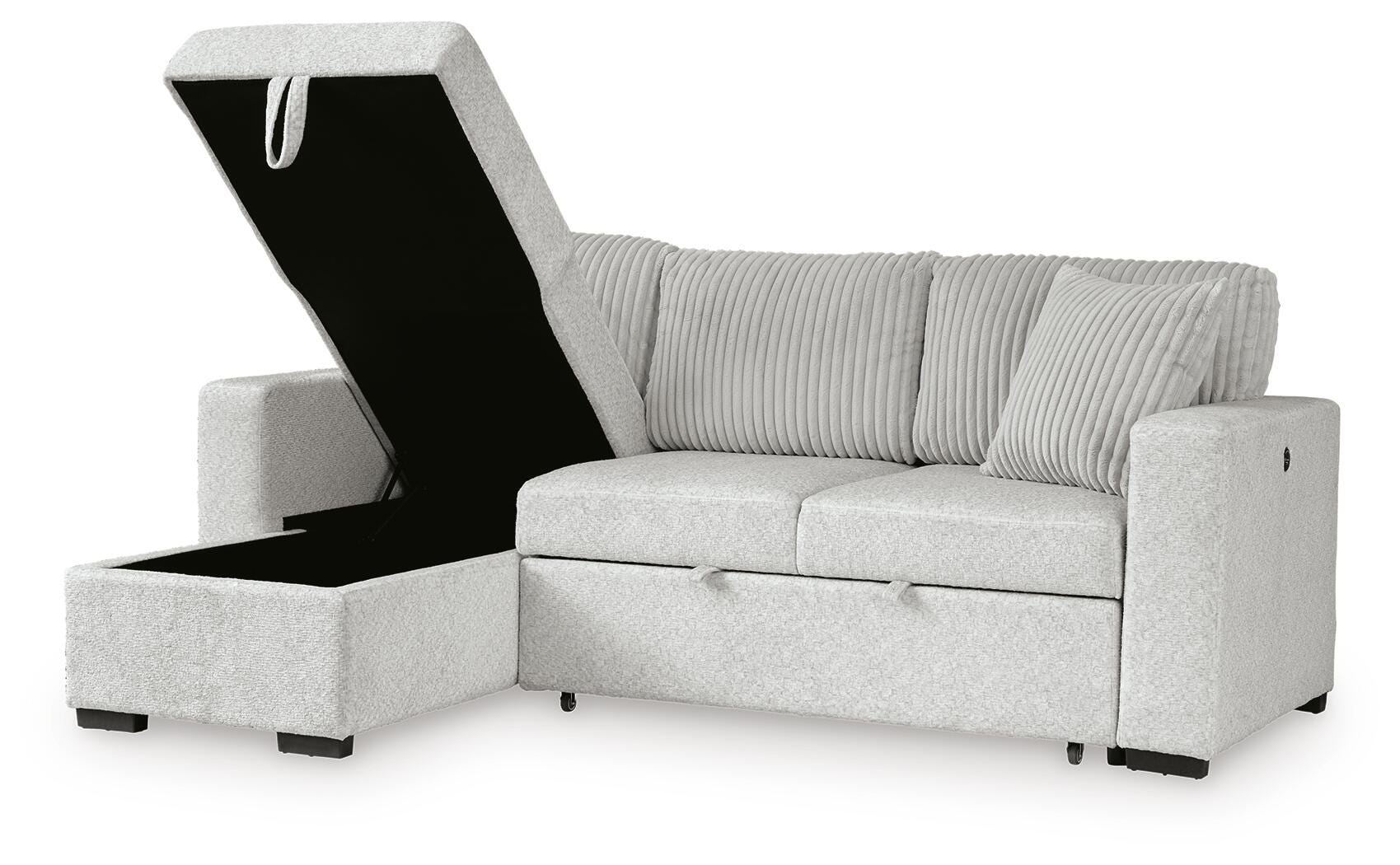 Poppleton 2-Piece Sectional with Pop Up Sleeper and Chaise, , large