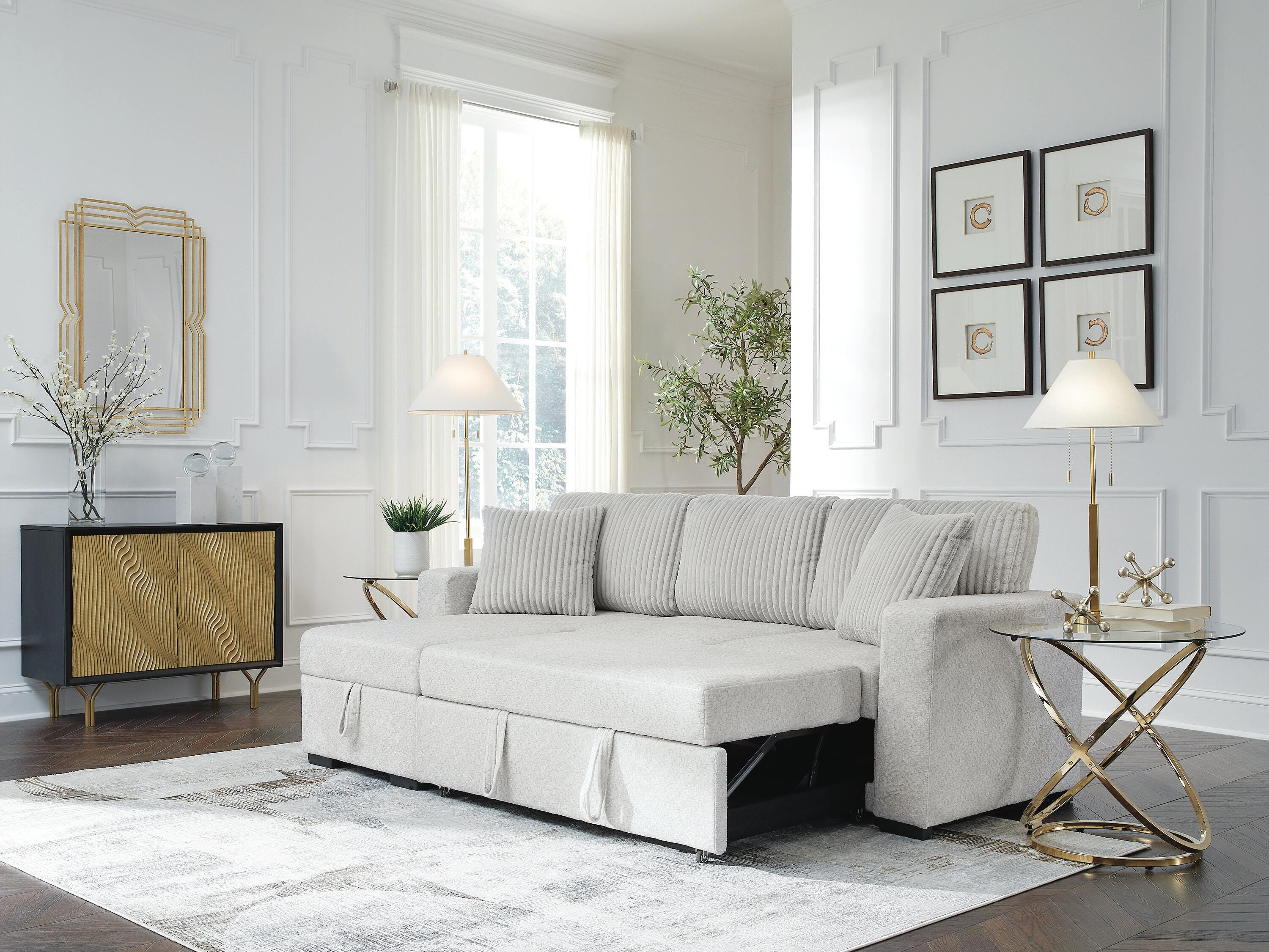 Poppleton 2-Piece Sectional with Pop Up Sleeper and Chaise, , large
