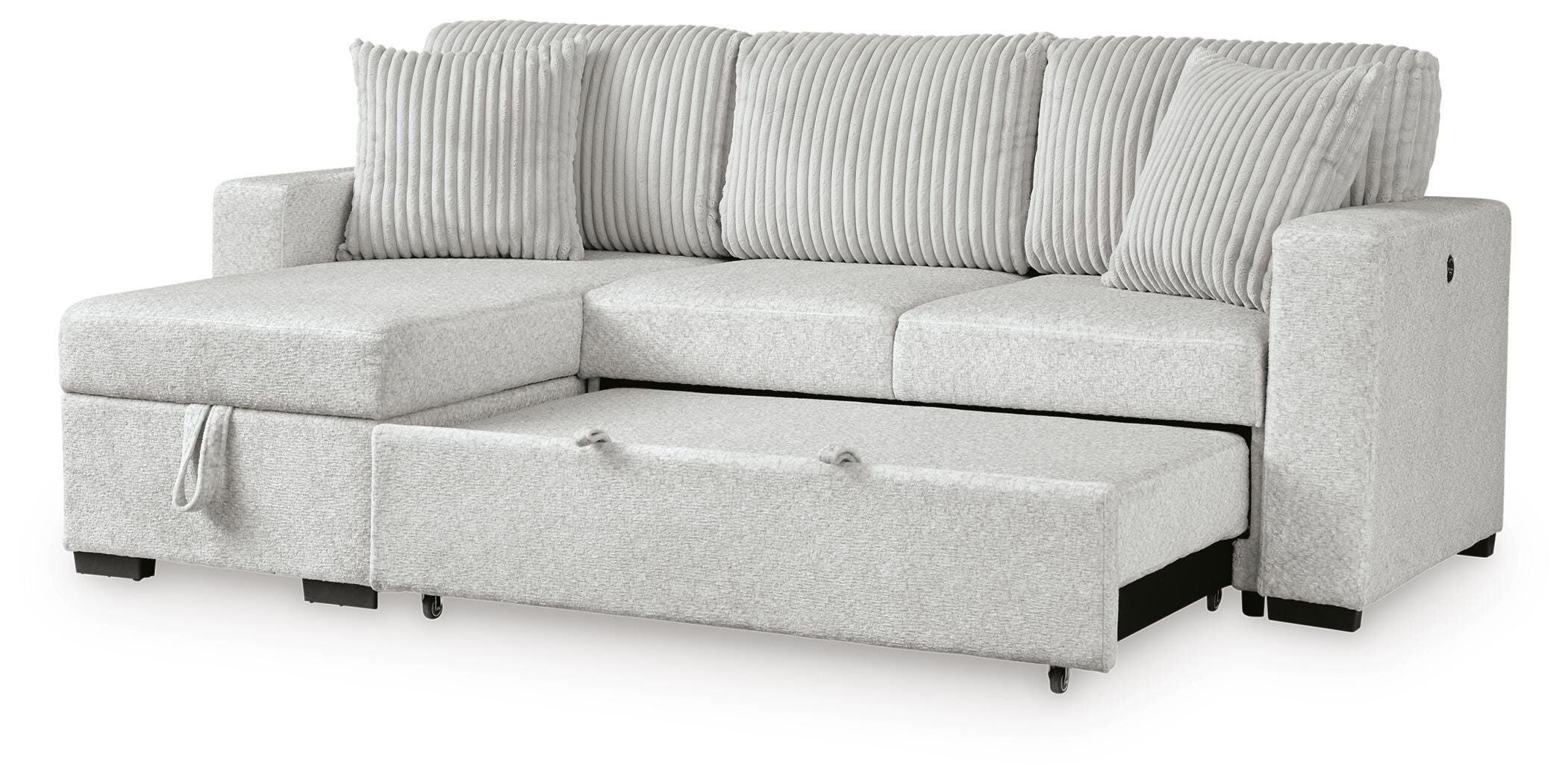 Poppleton 2-Piece Sectional with Pop Up Sleeper and Chaise, , large