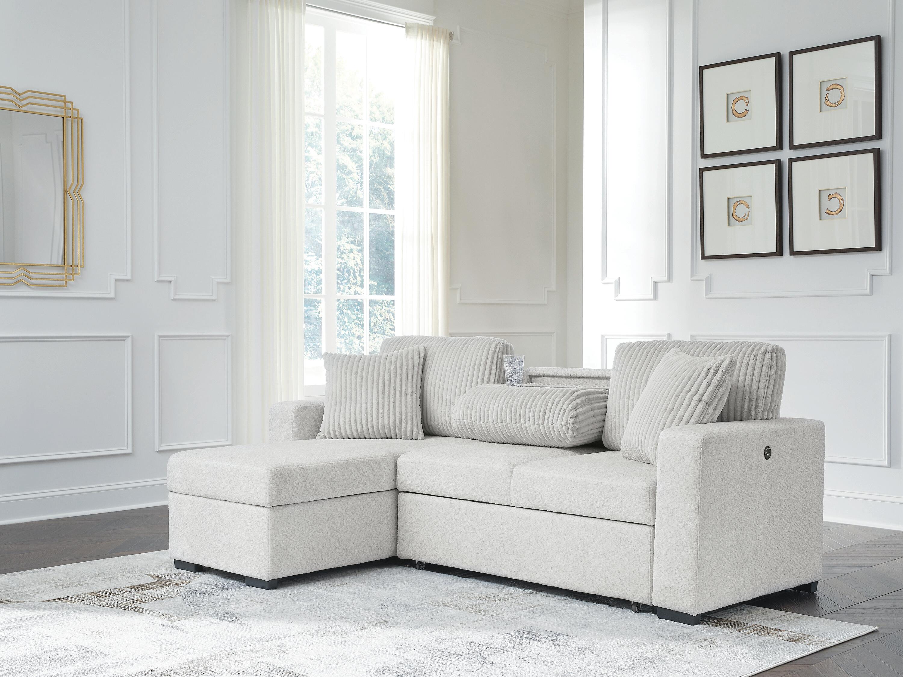 Poppleton 2-Piece Sectional with Pop Up Sleeper and Chaise, , large
