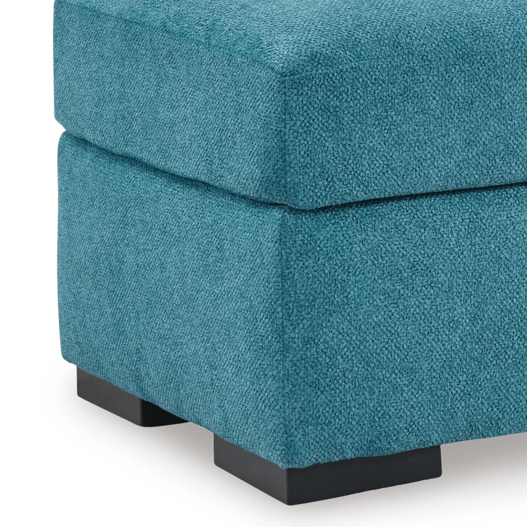 Keerwick Ottoman, Teal, large