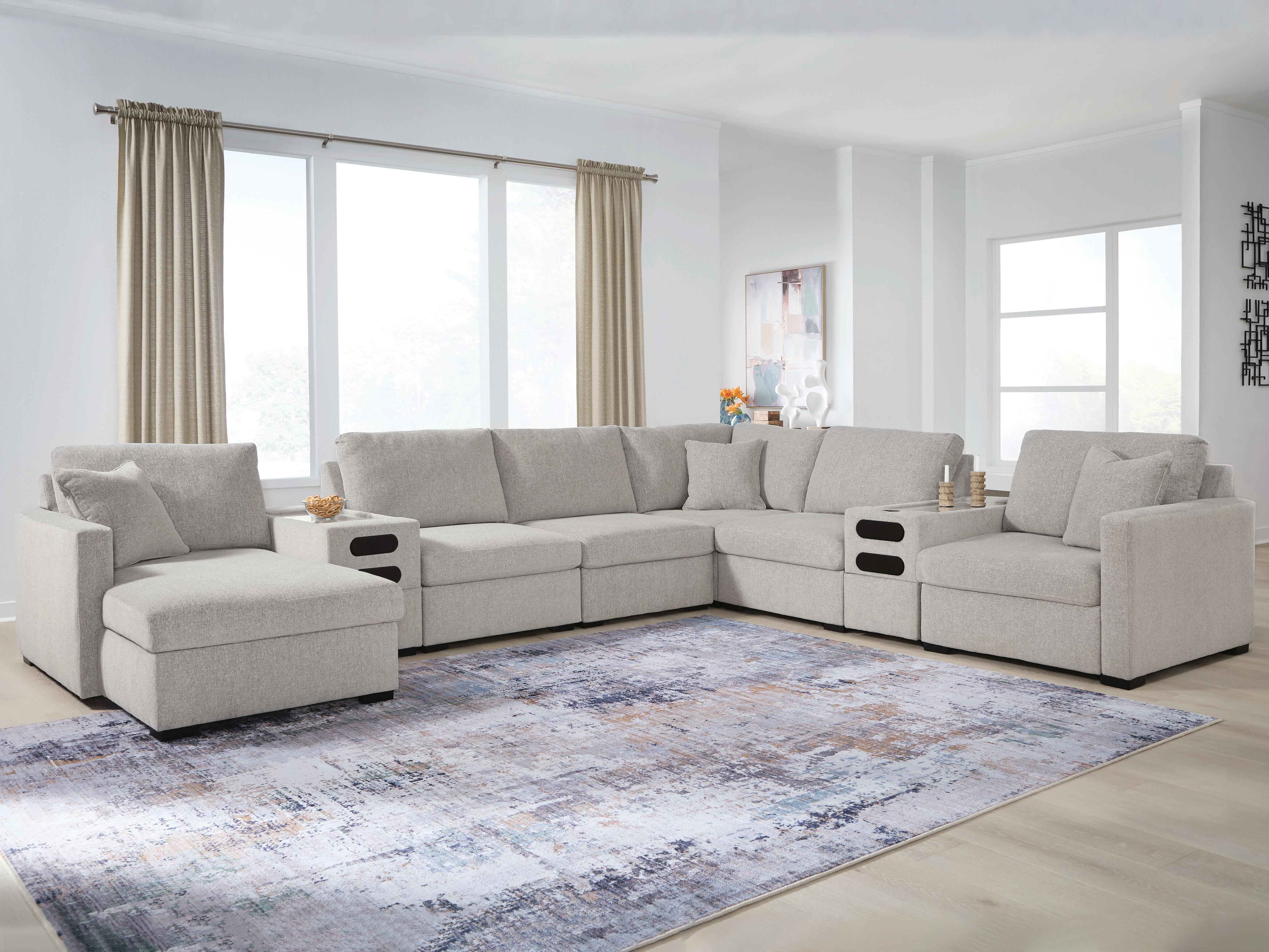 Seccional ModMax Luxe de 8 piezas con chaise longue y consolas de audio - image 1
