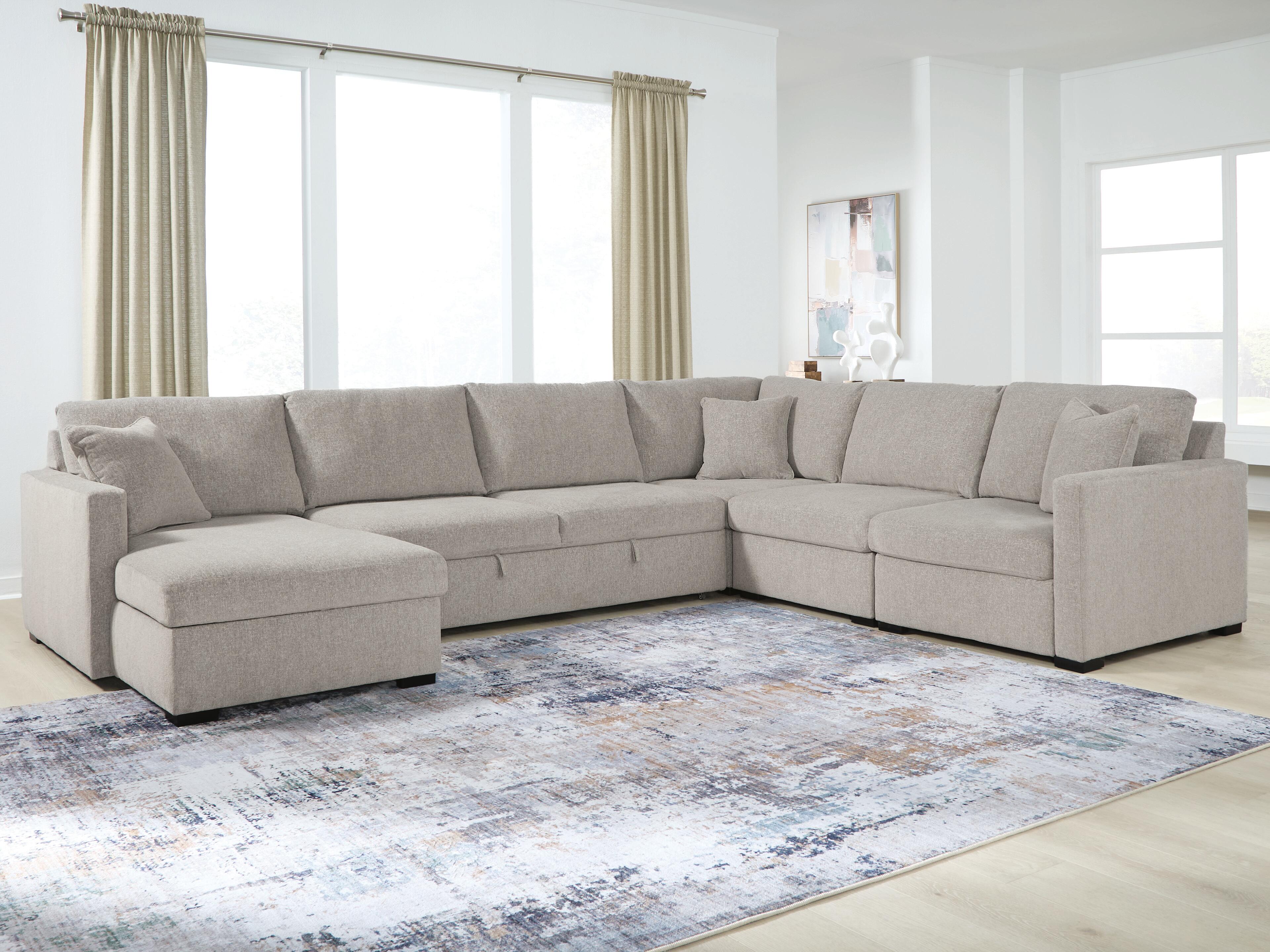 Seccional ModMax Luxe de 5 piezas con chaise longue y sofá cama plegable - image 1