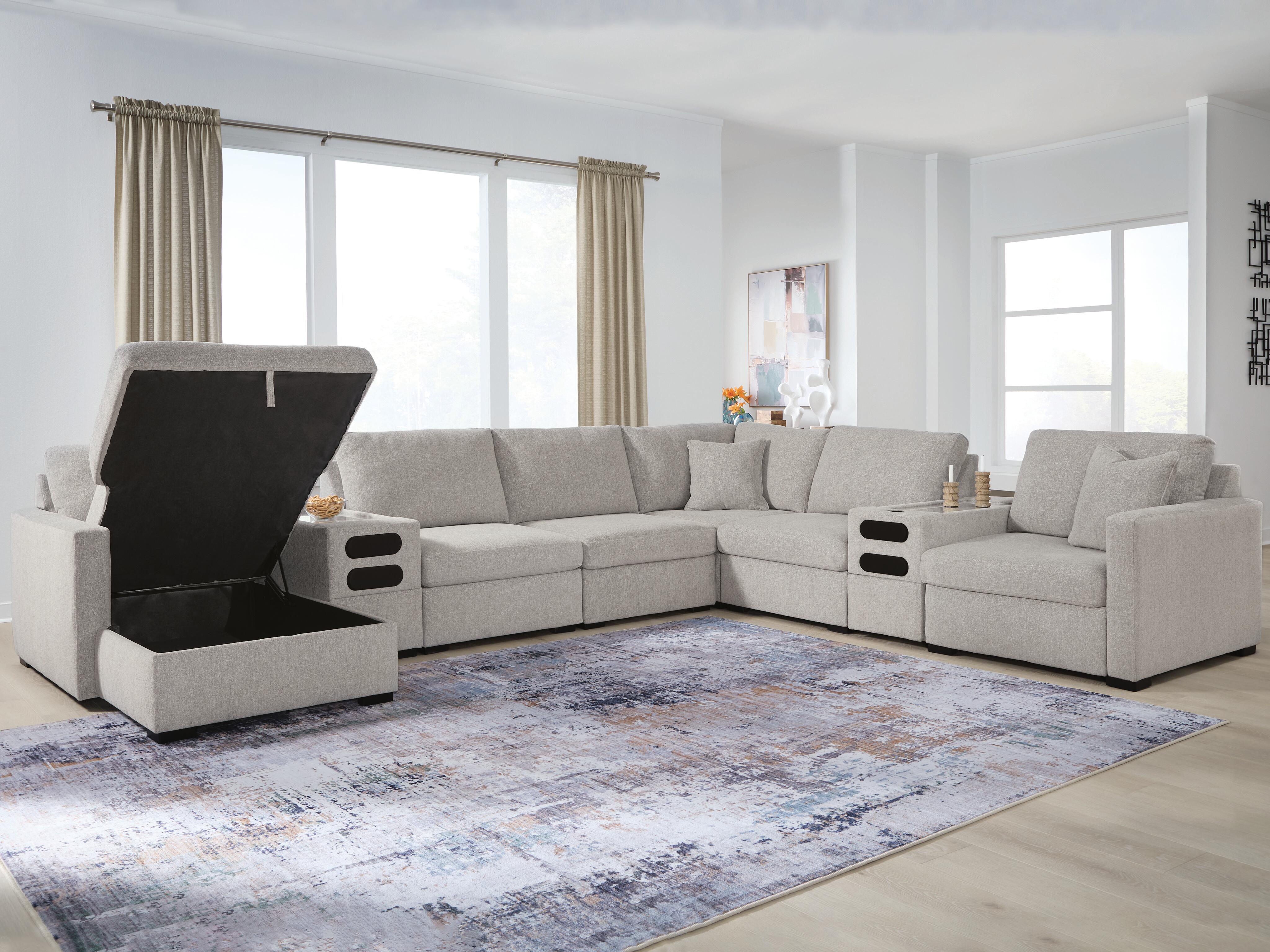 ModMax Luxe 8-Piece Sectional with Storage Chaise and Audio Consoles - image 1