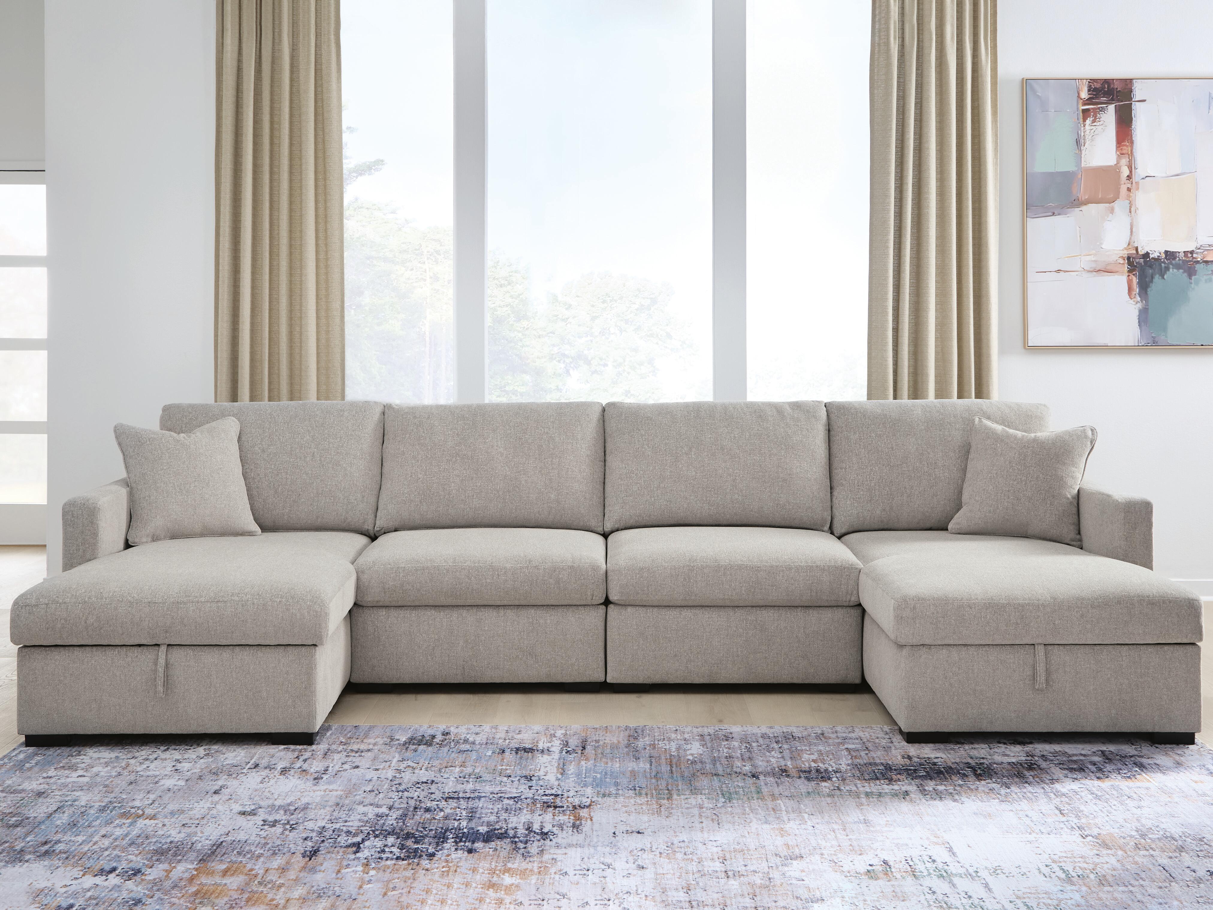 ModMax Luxe 4-Piece Double Storage Chaise Sectional - image 1