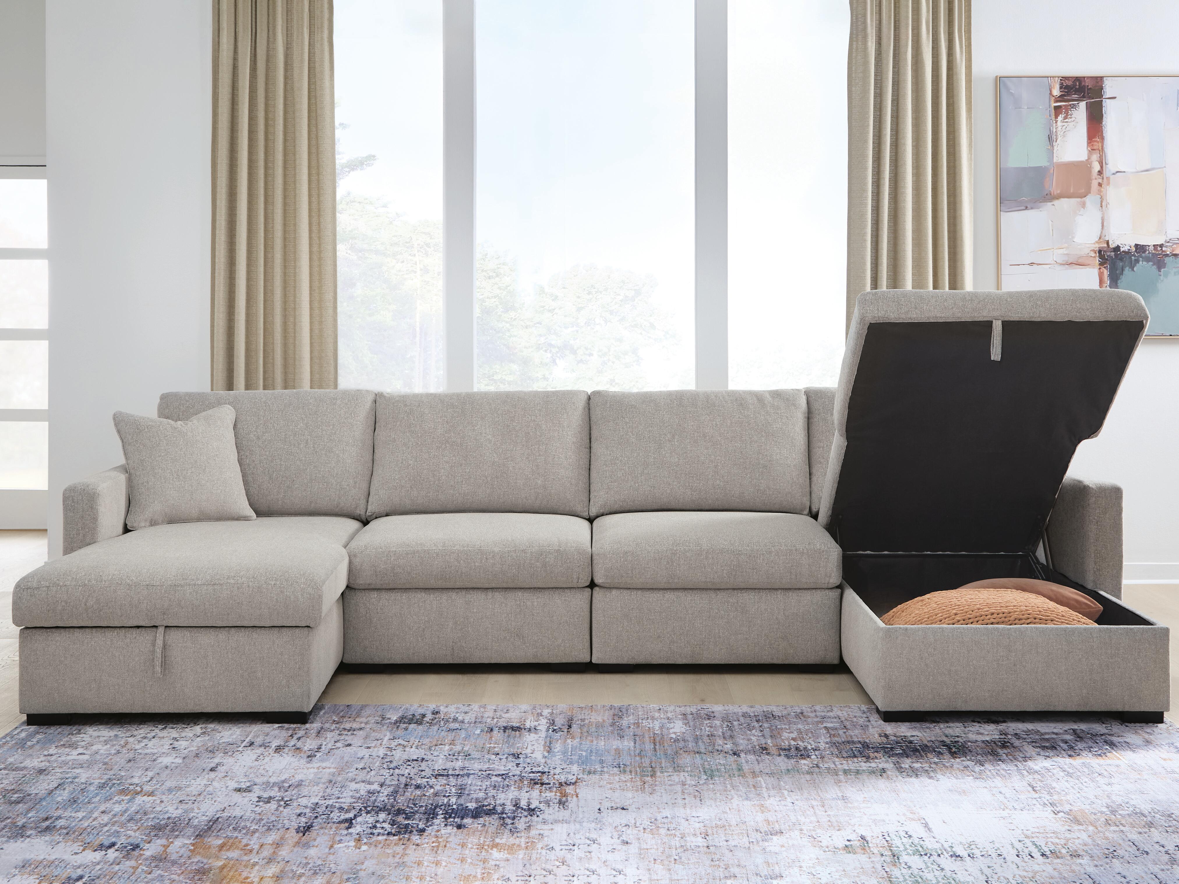 ModMax Luxe 4-Piece Double Storage Chaise Sectional - image 4