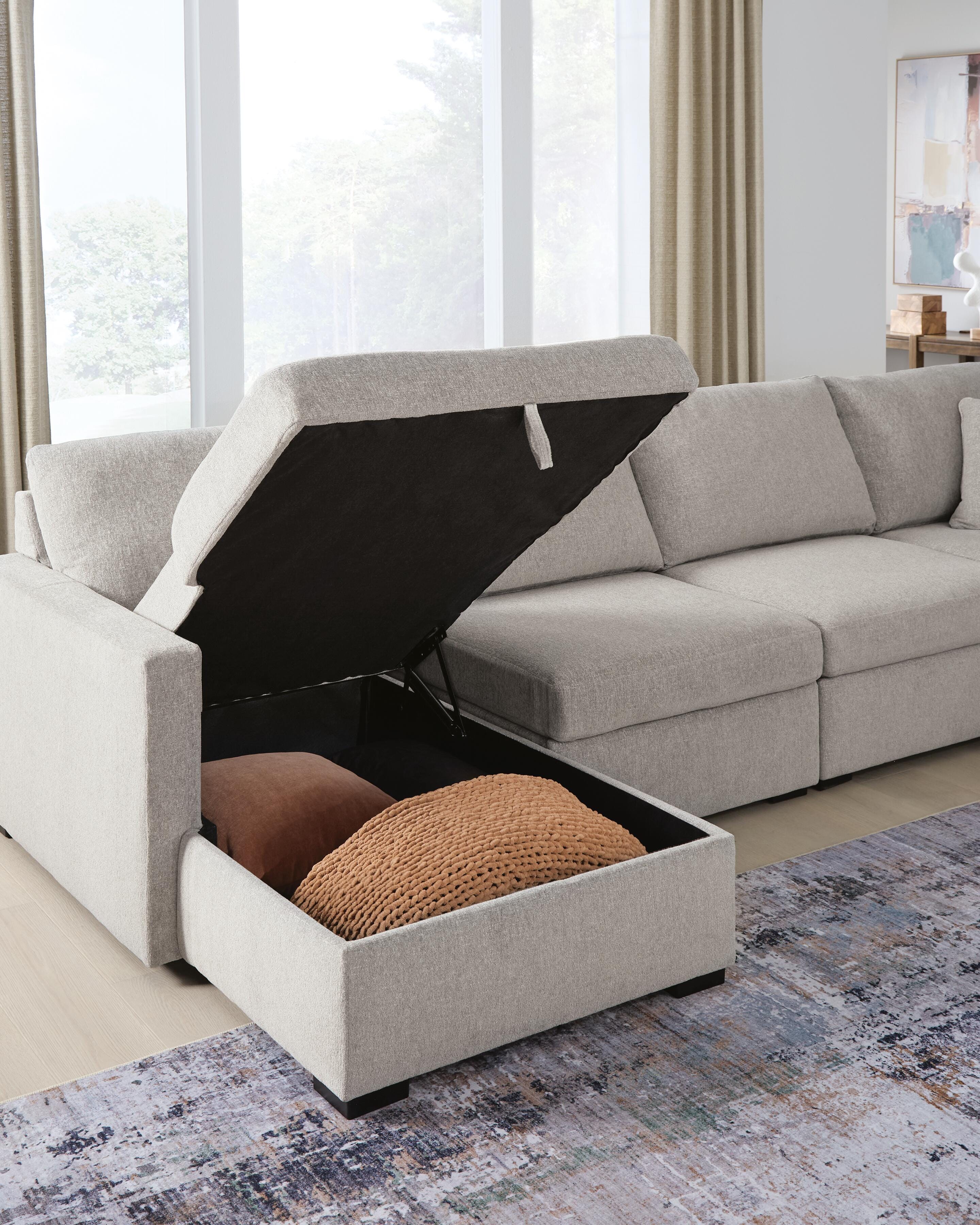 ModMax Luxe 4-Piece Double Storage Chaise Sectional - image 5