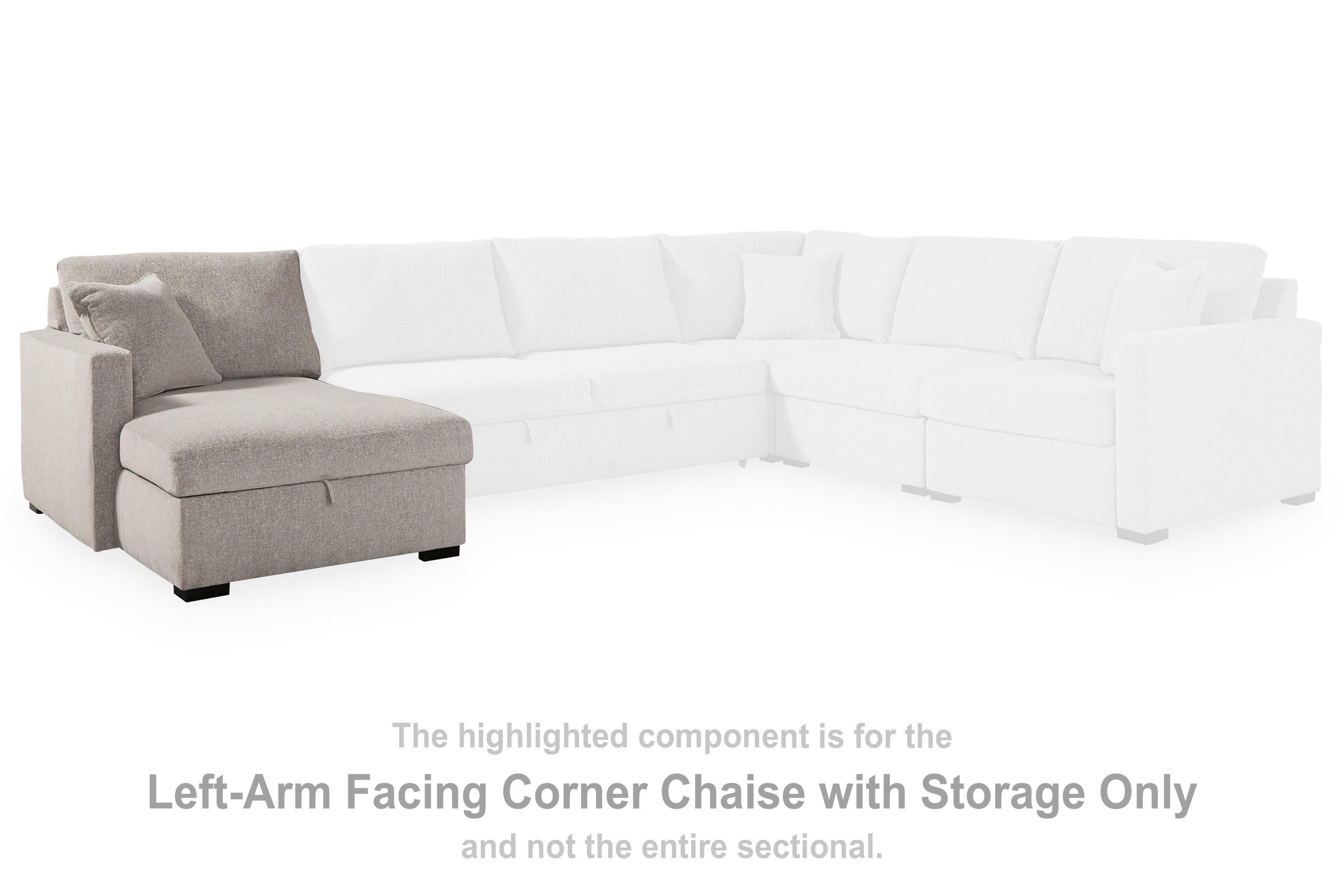 ModMax Luxe Left-Arm Facing Corner Chaise with Storage