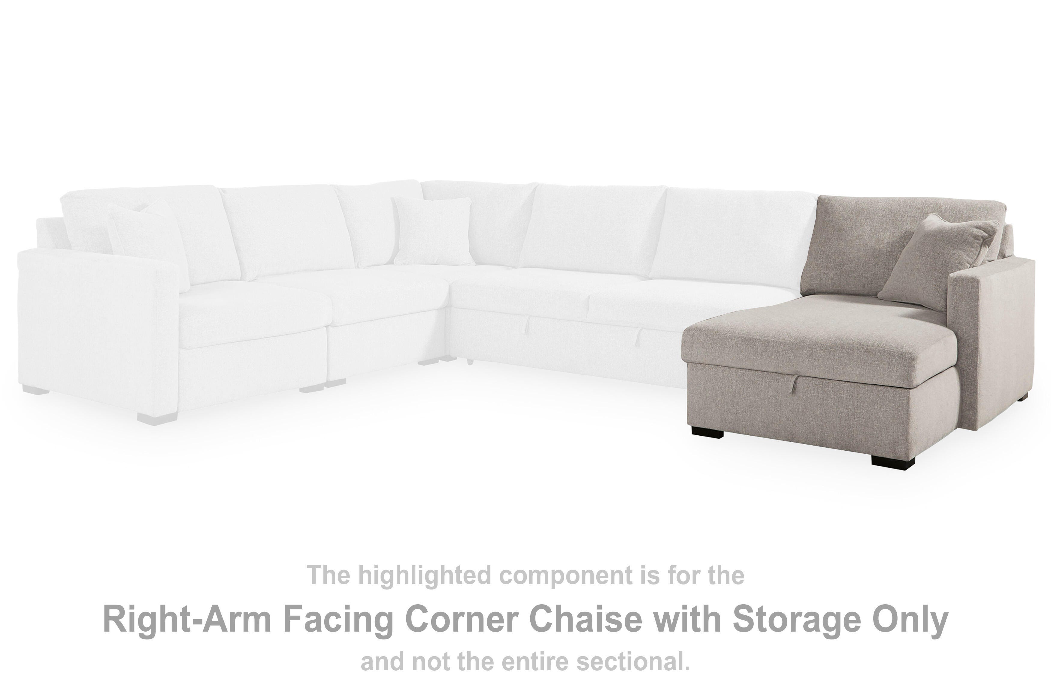 ModMax Luxe Right-Arm Facing Corner Chaise with Storage