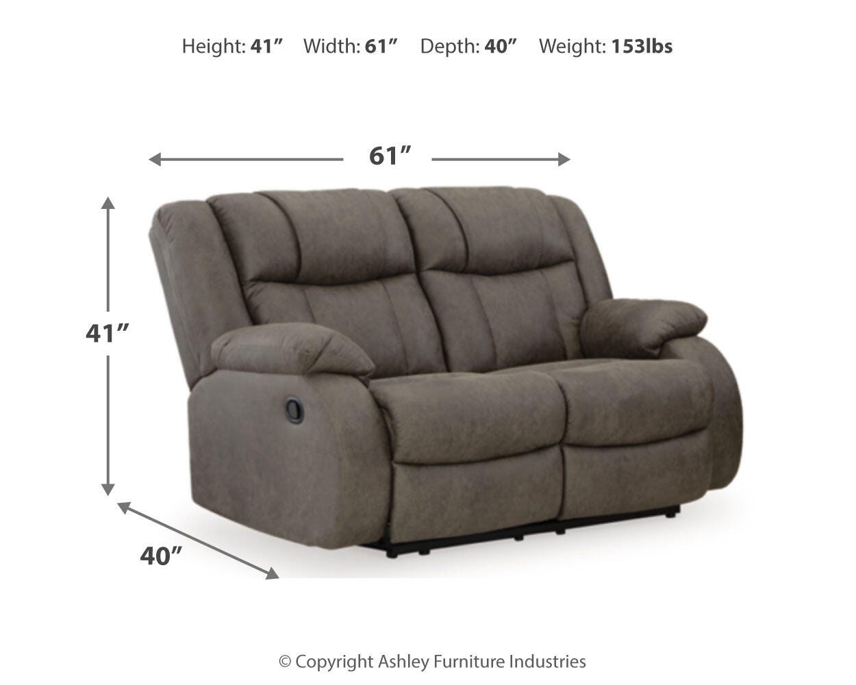 First Base Reclining Loveseat - image 5