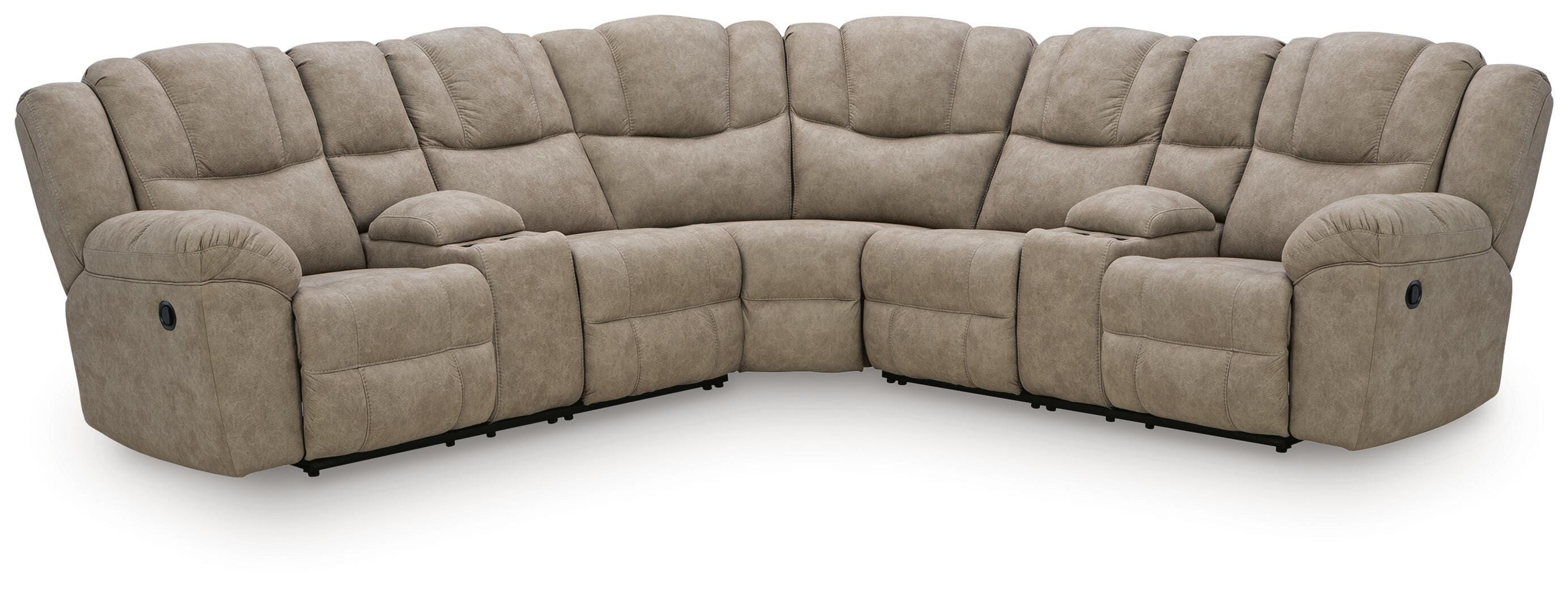 Ravenswaye 3-Piece Reclining Sectional with Double Console, , large