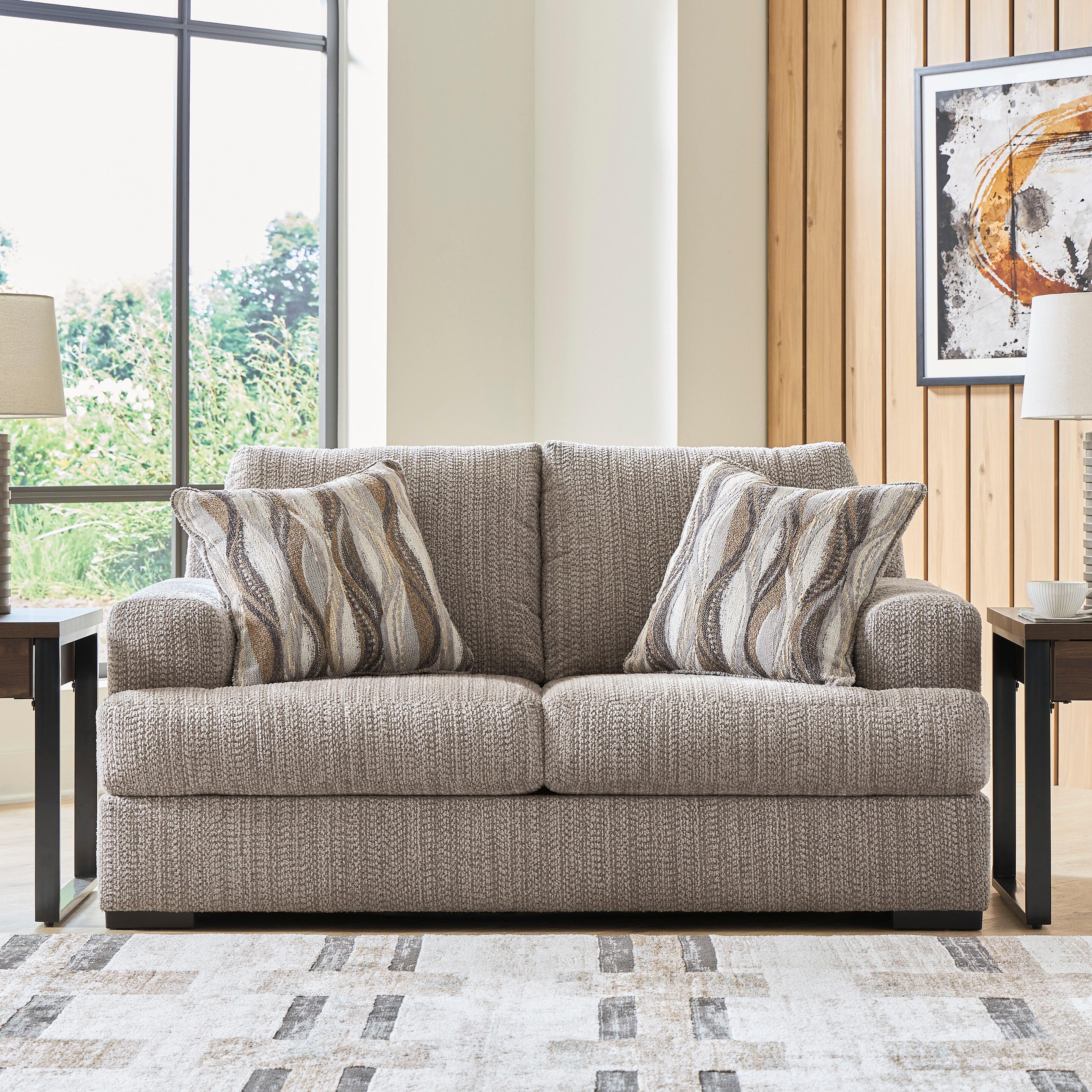 Crespino Loveseat, Fossil, rollover