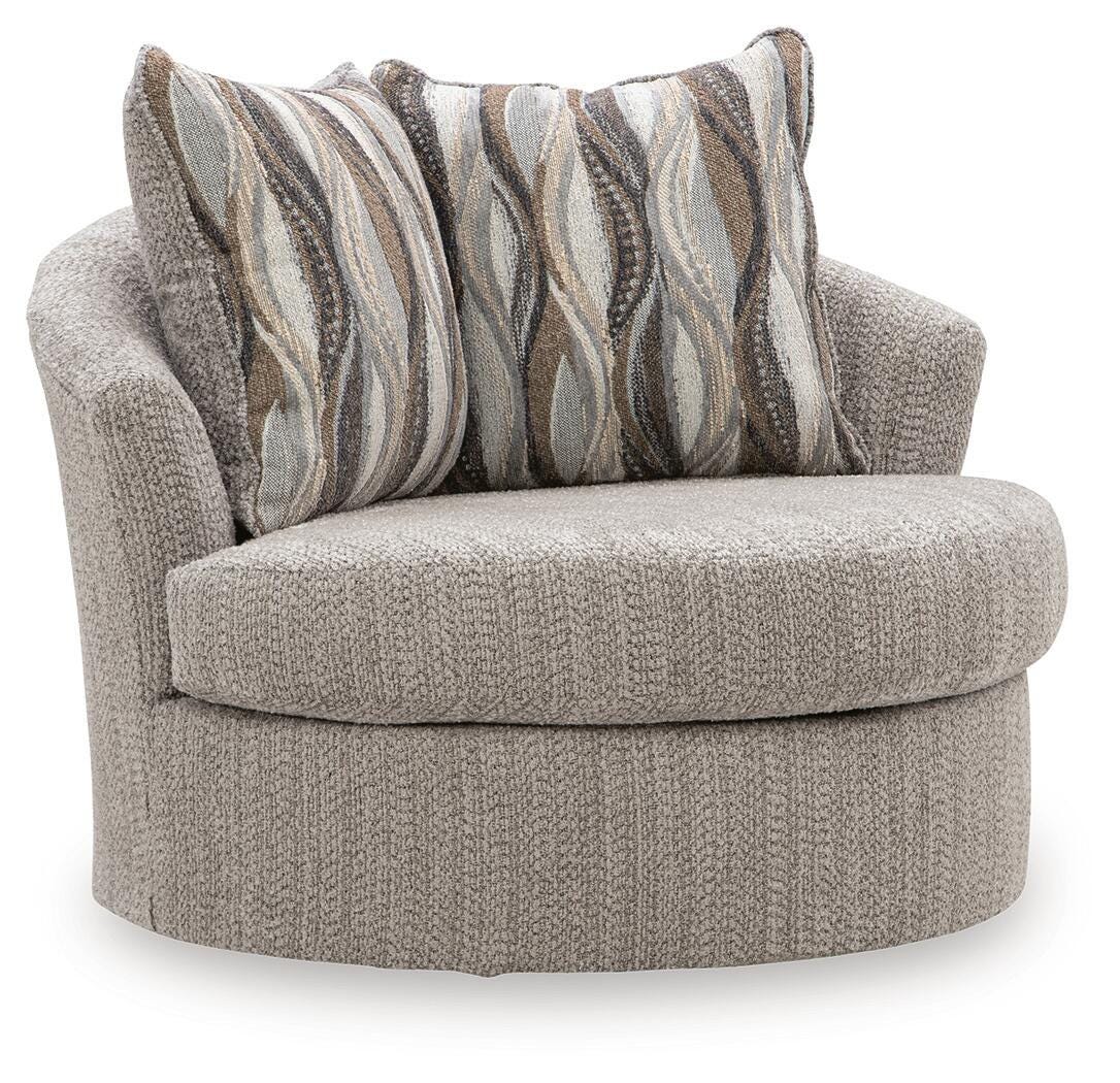 Crespino Swivel Accent Chair, Fossil, large