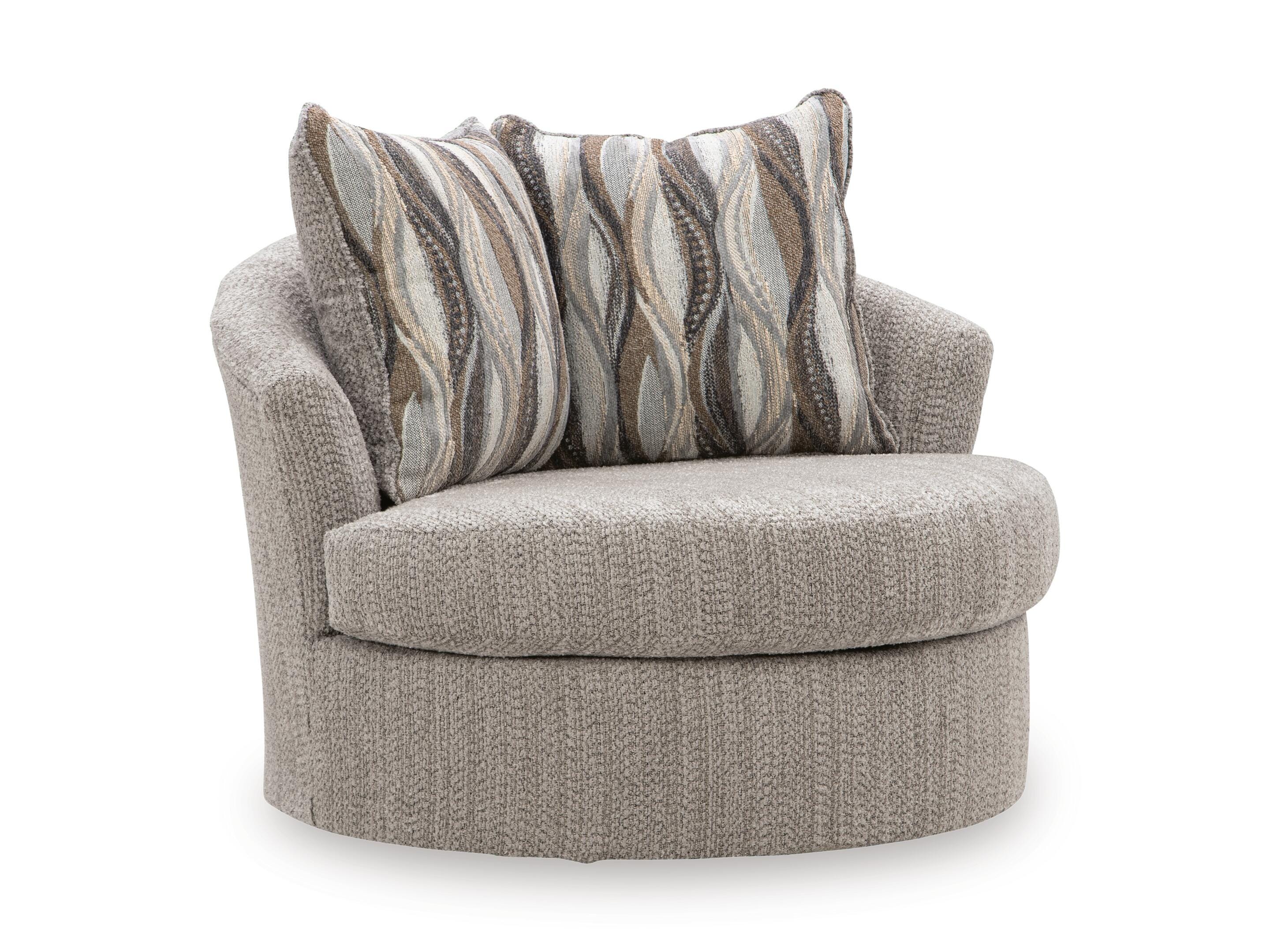 Crespino Swivel Accent Chair, Fossil, large