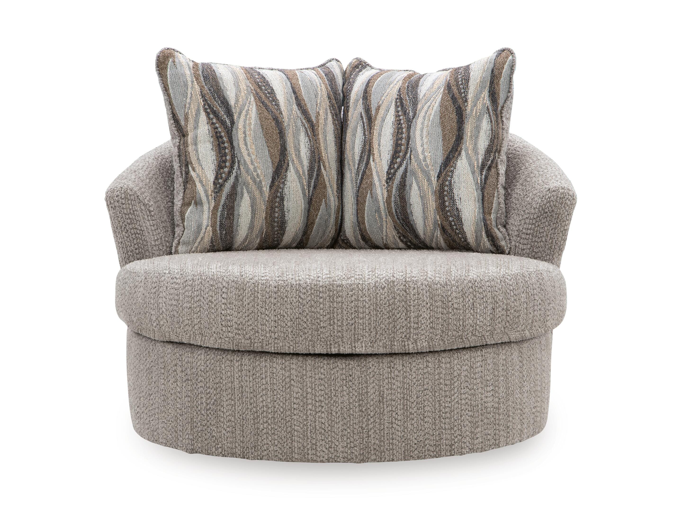 Crespino Swivel Accent Chair, Fossil, large