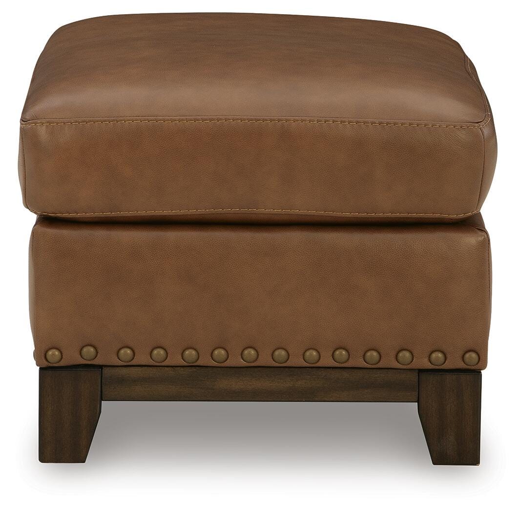 Gambellara Leather Ottoman | Ashley