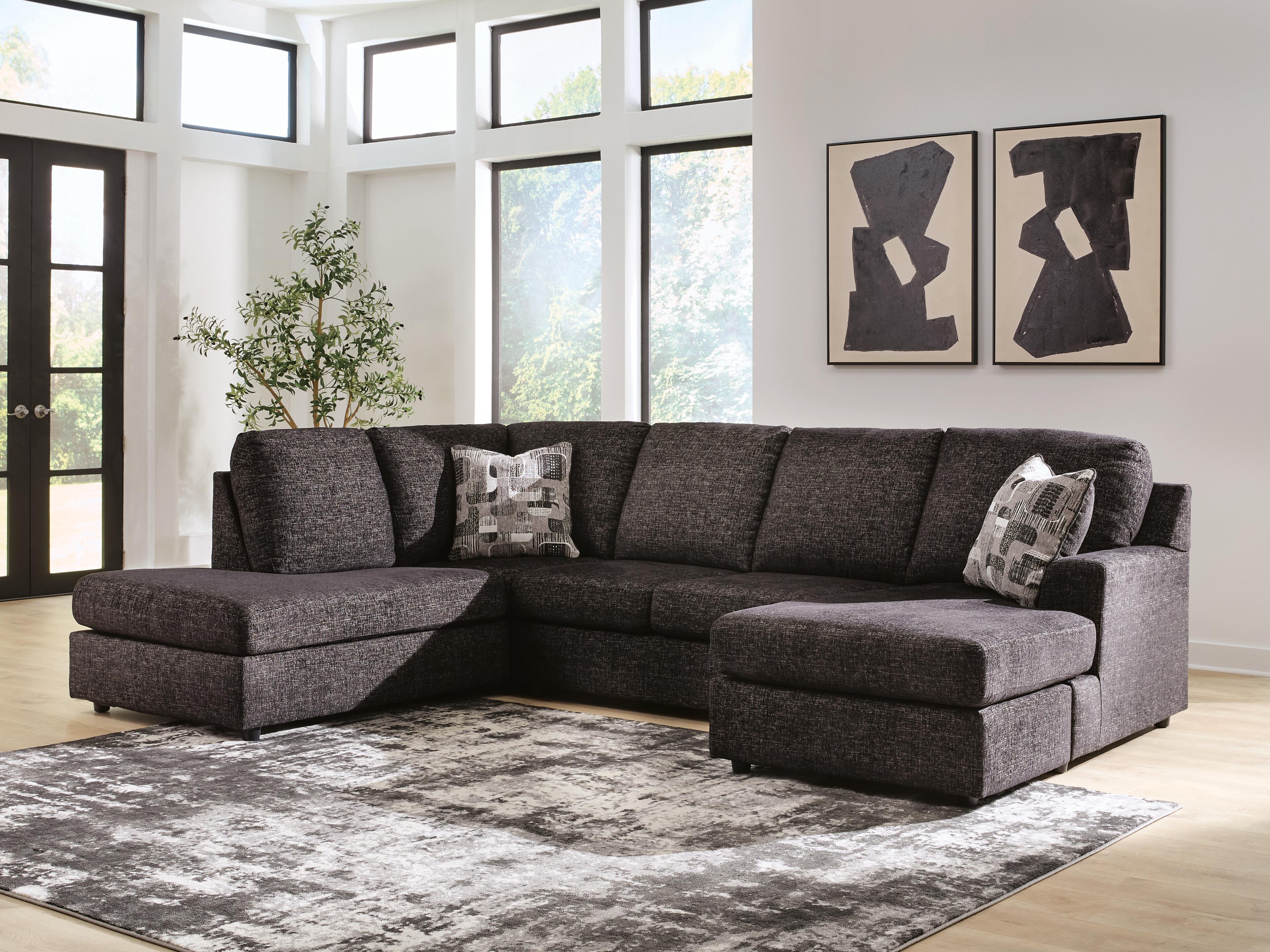 Coralene 2-Piece Sectional with Chaise, Onyx, rollover