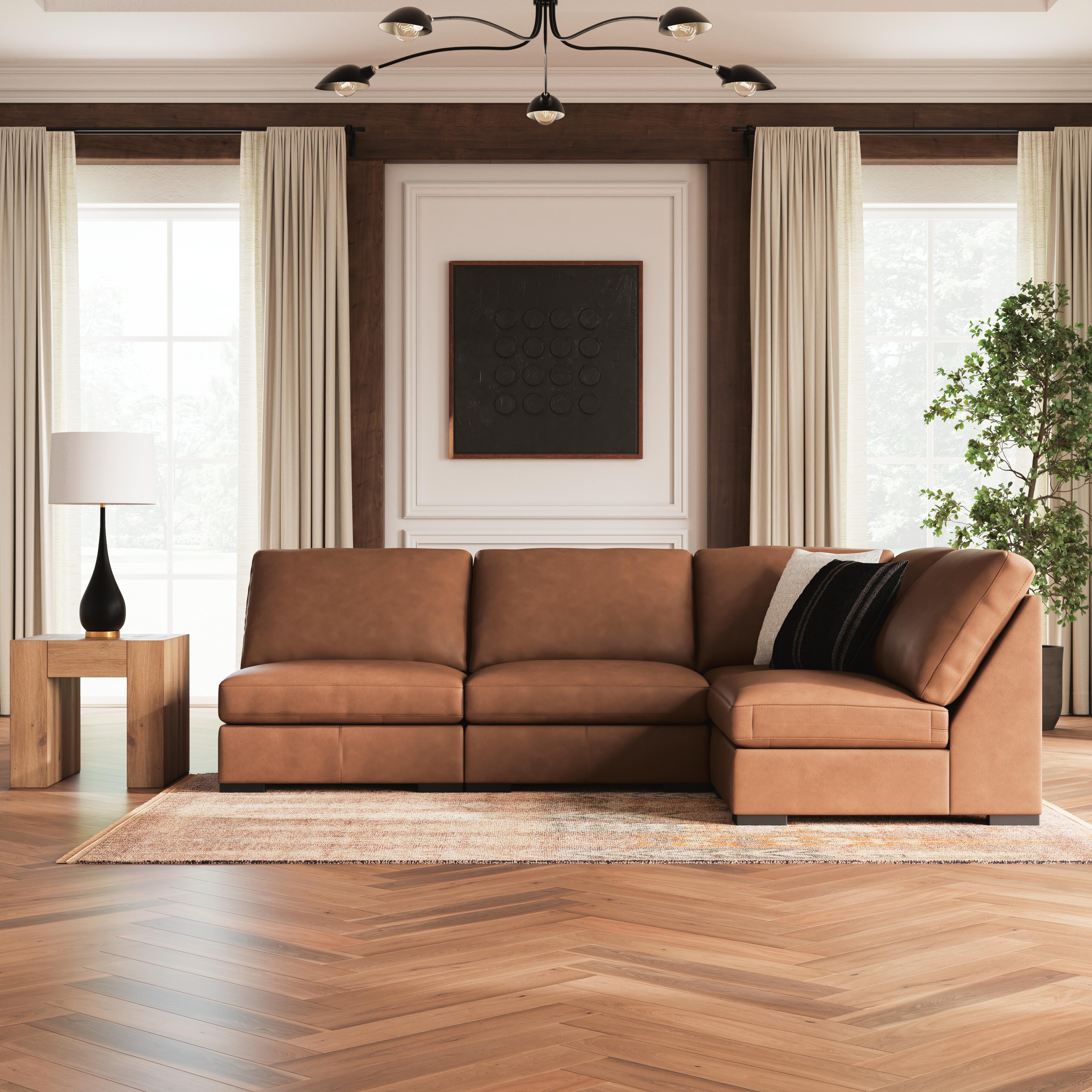 Calden 4-Piece Sectional, Caramel, rollover