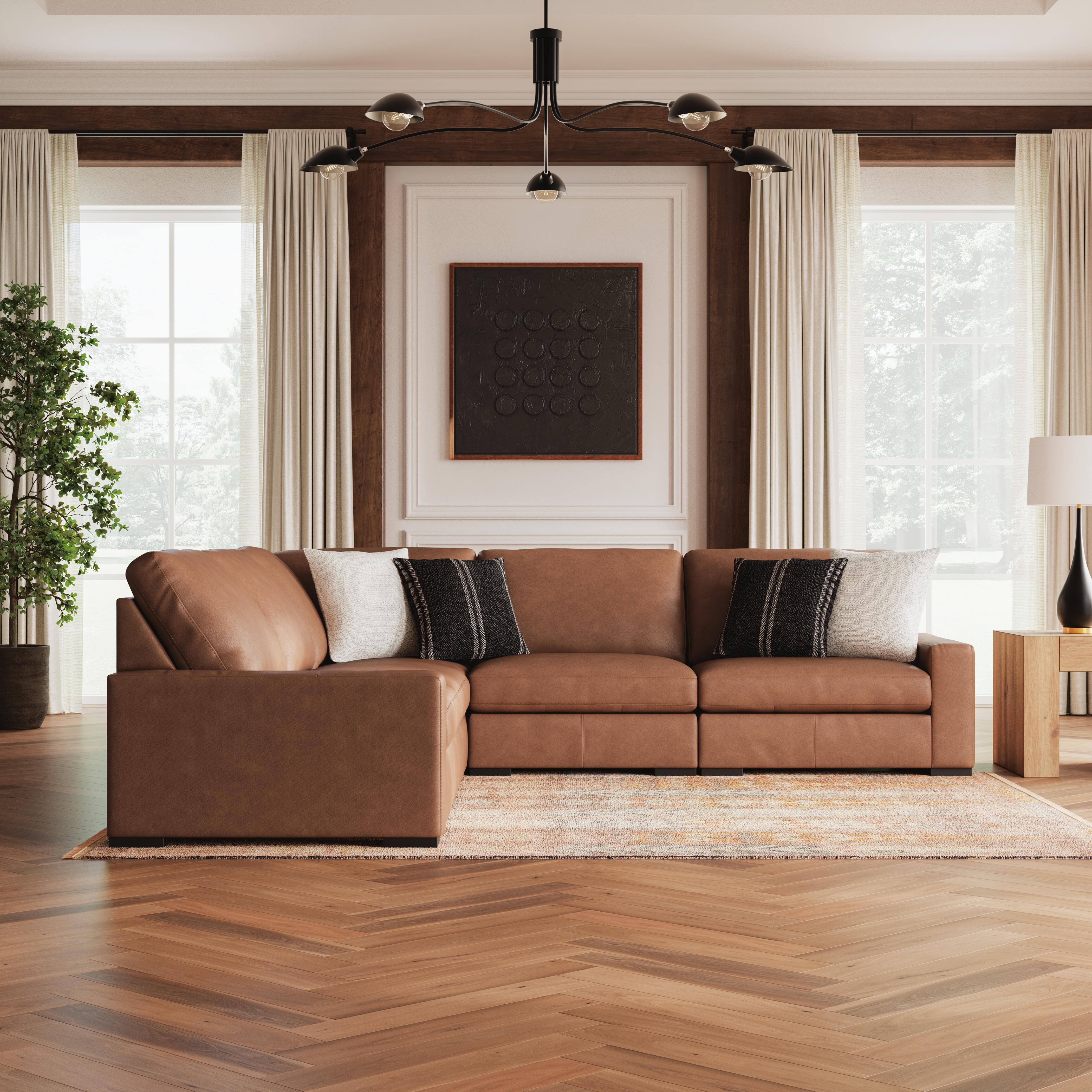 Calden 5-Piece Sectional, Caramel, rollover