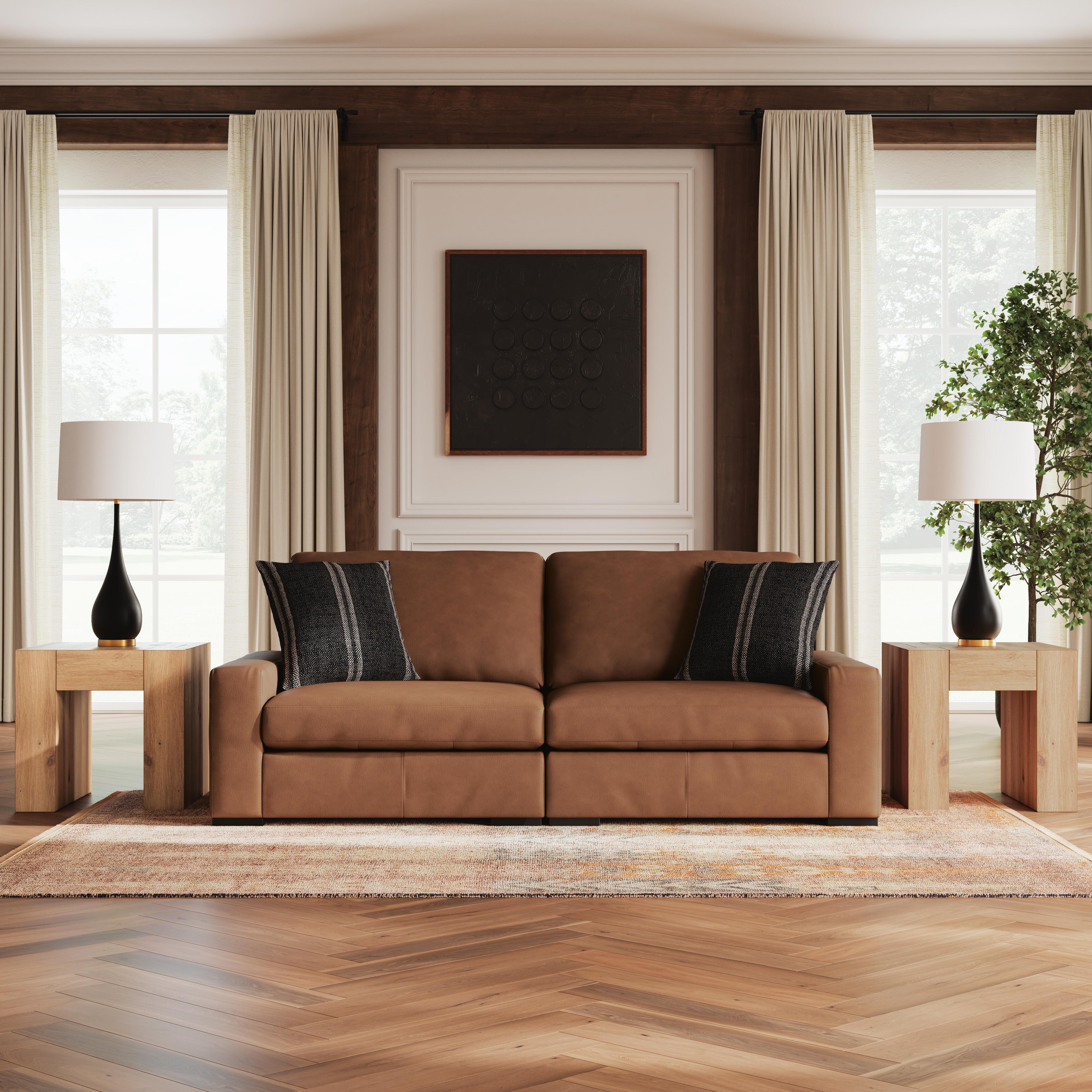 Calden 2-Piece Sectional Sofa, Caramel, rollover