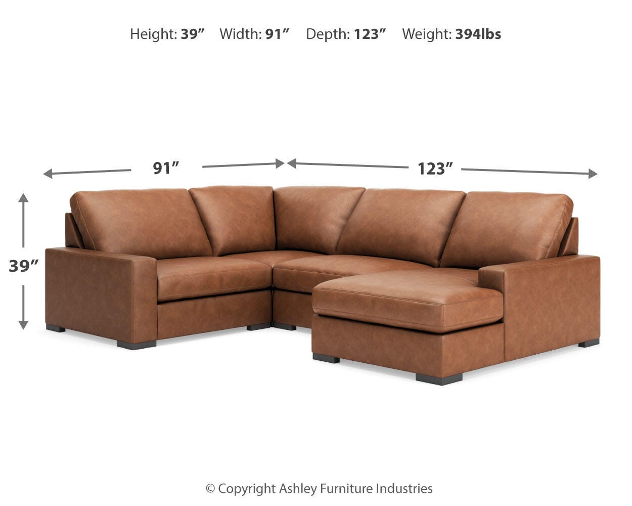 Calden 4-Piece Sectional with Chaise - image 7