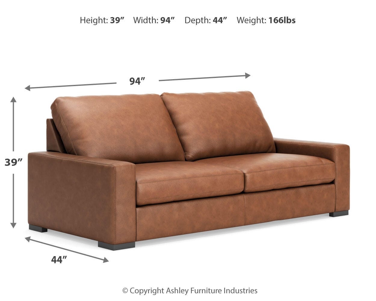 Calden Sofa, Caramel, large