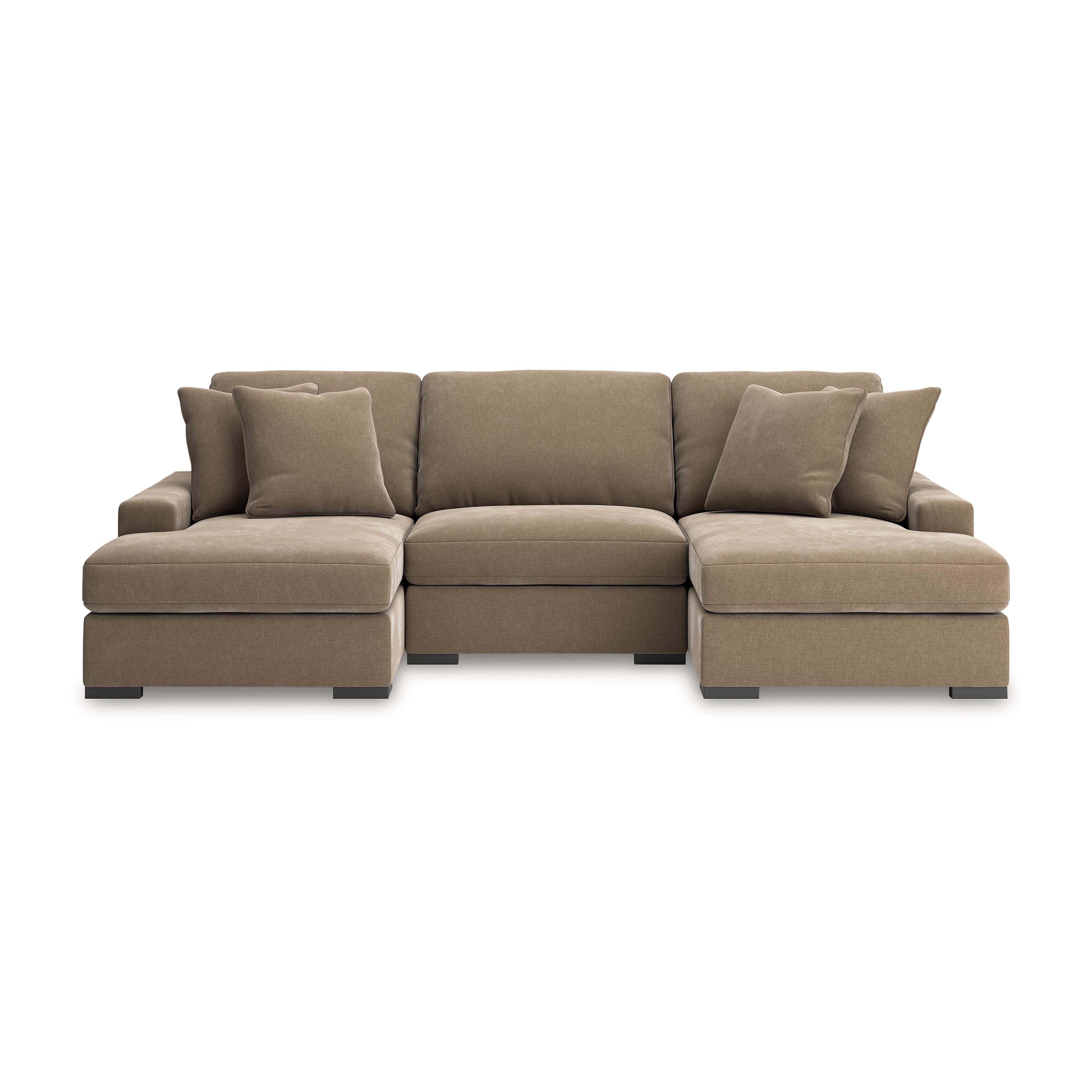 Calden 3-Piece Sectional with Double Chaise, Sable, large