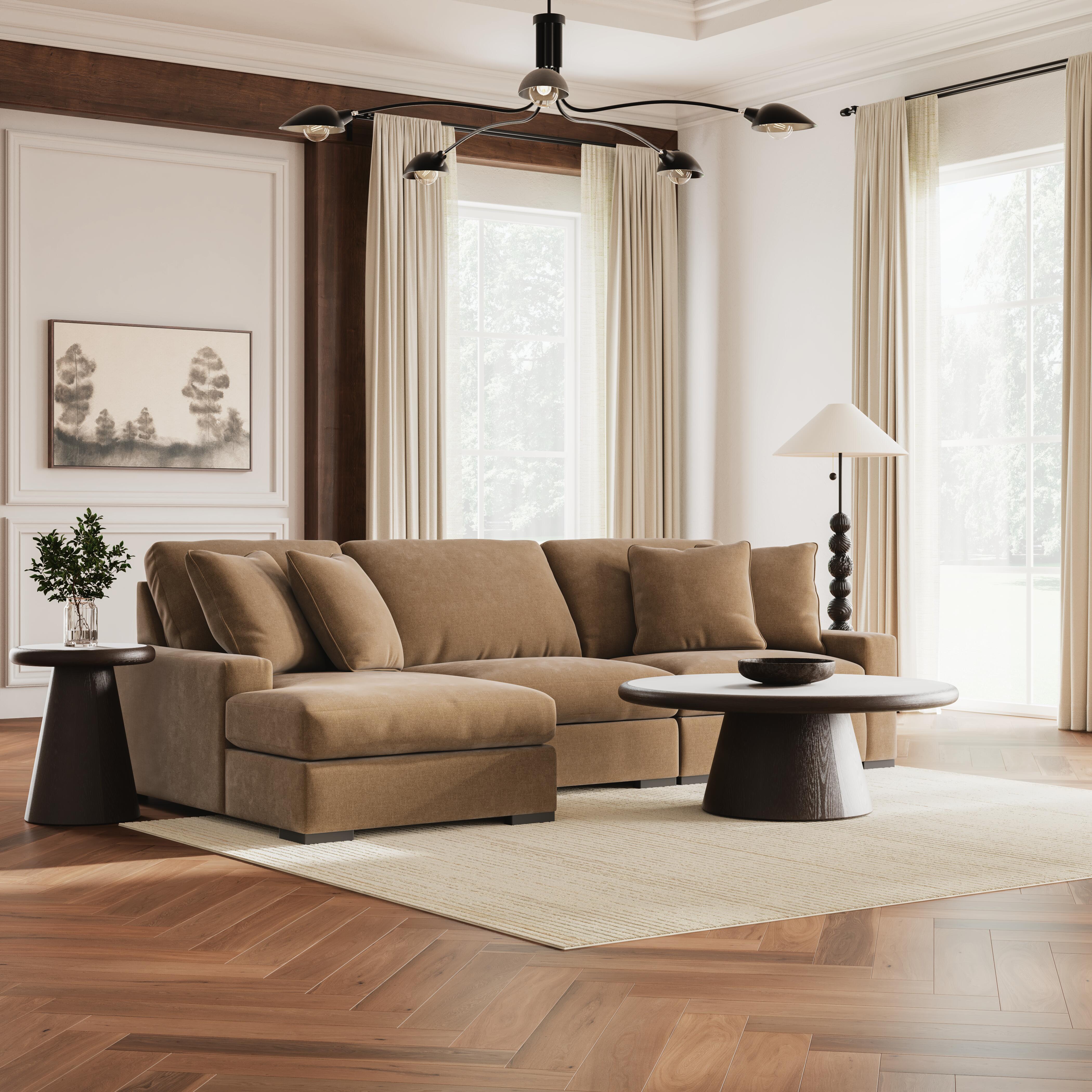 Calden 3-Piece Sectional with Chaise, Sable, large