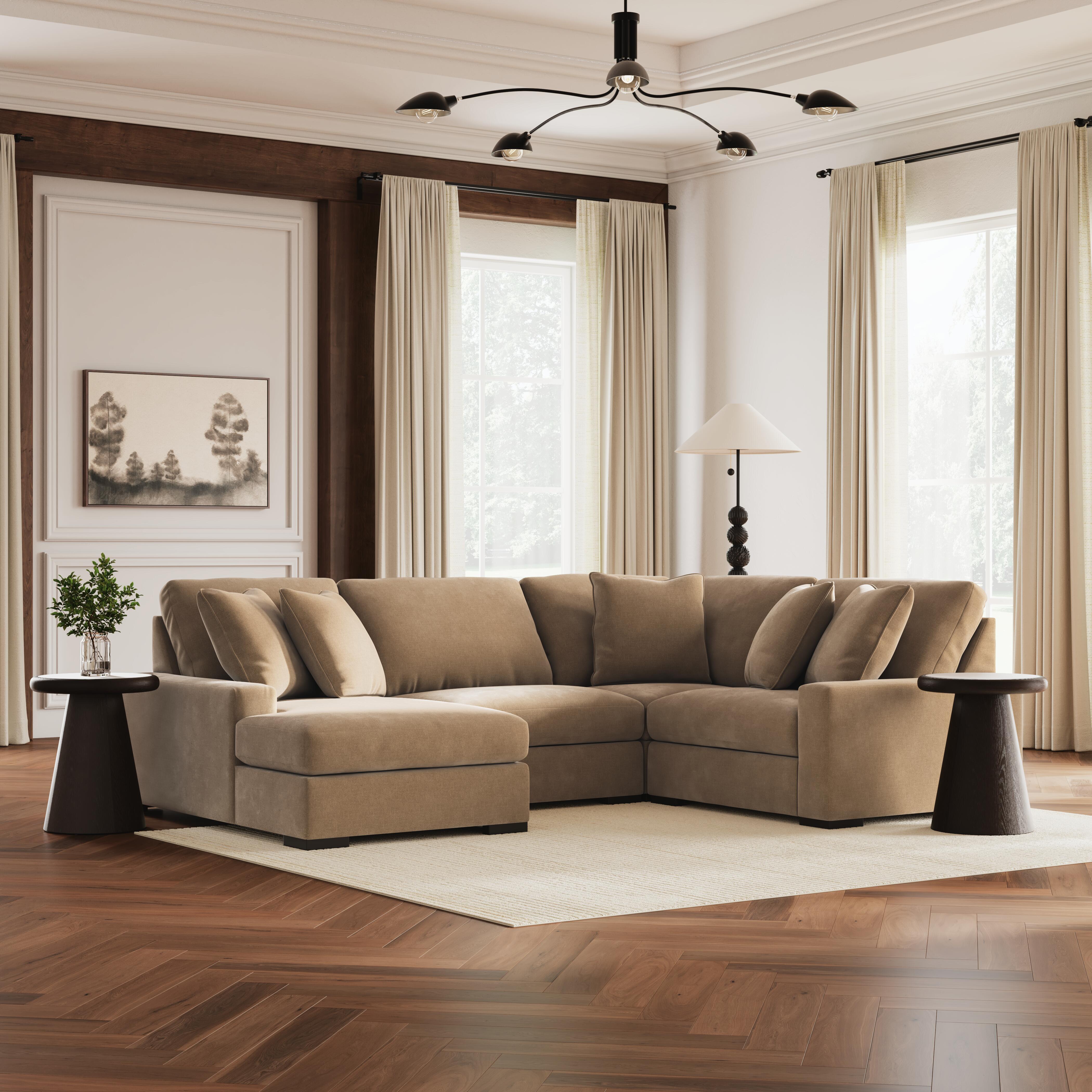 Calden 4-Piece Sectional with Chaise, Sable, large